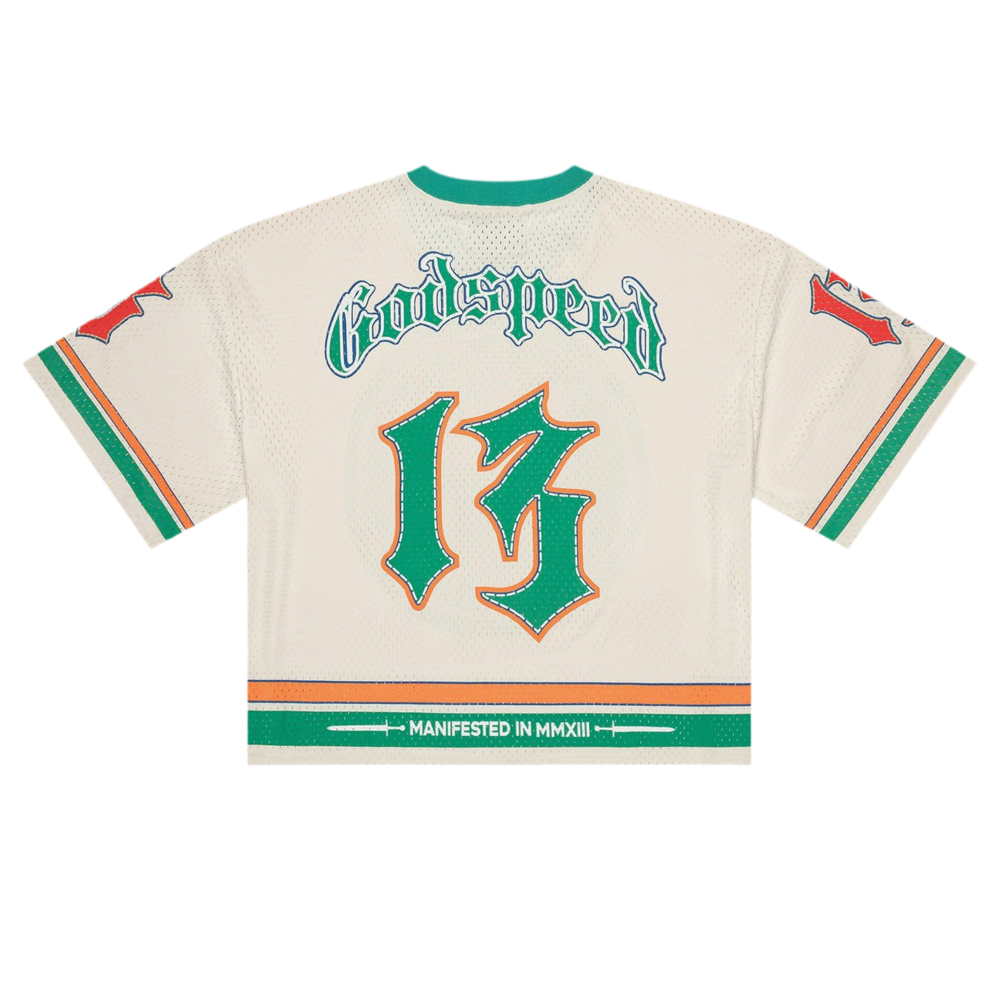 Godspeed First Down Jersey (Bone/Teal/Orange)