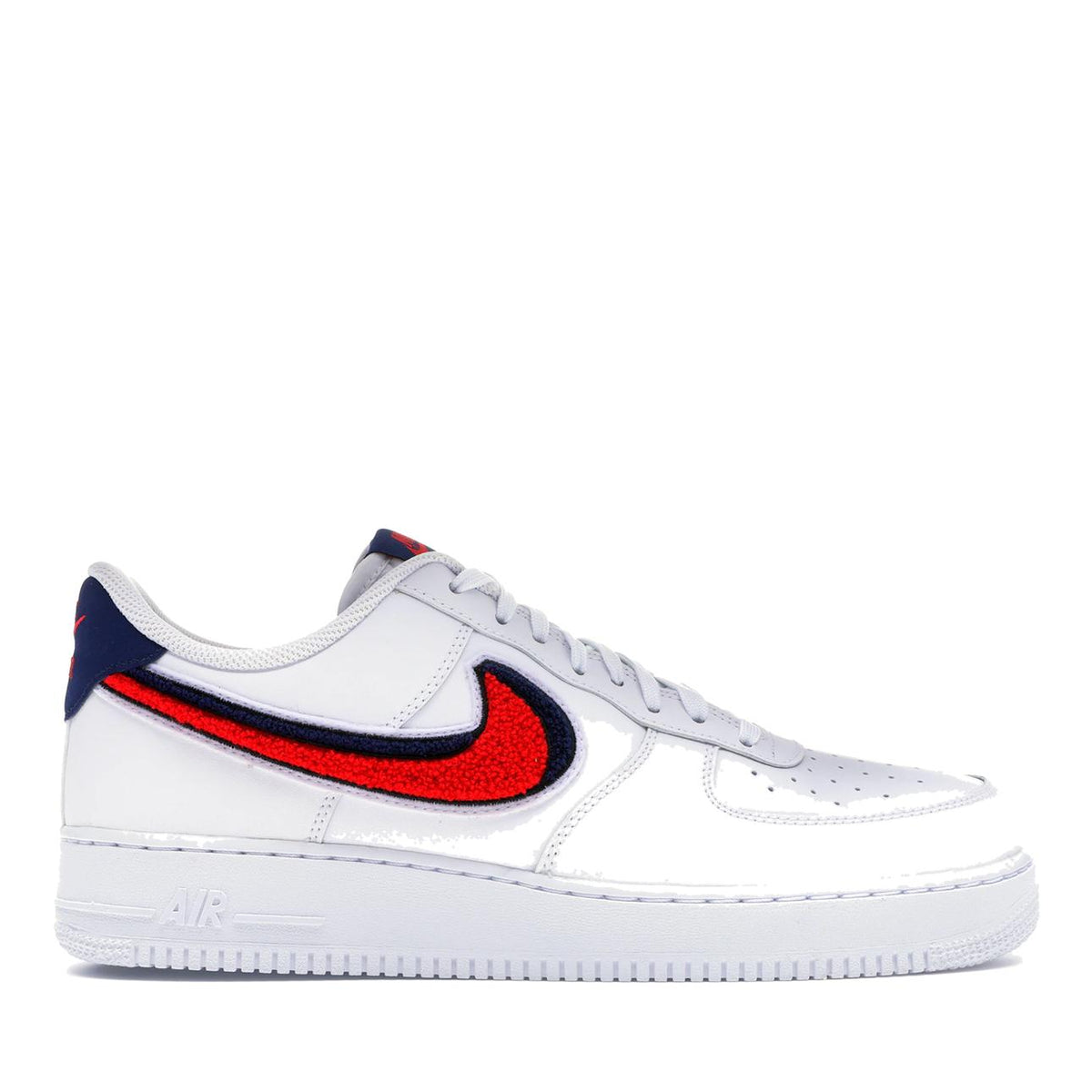 Nike Air Force 1 Low 3D Chenille Swoosh White Red Blue