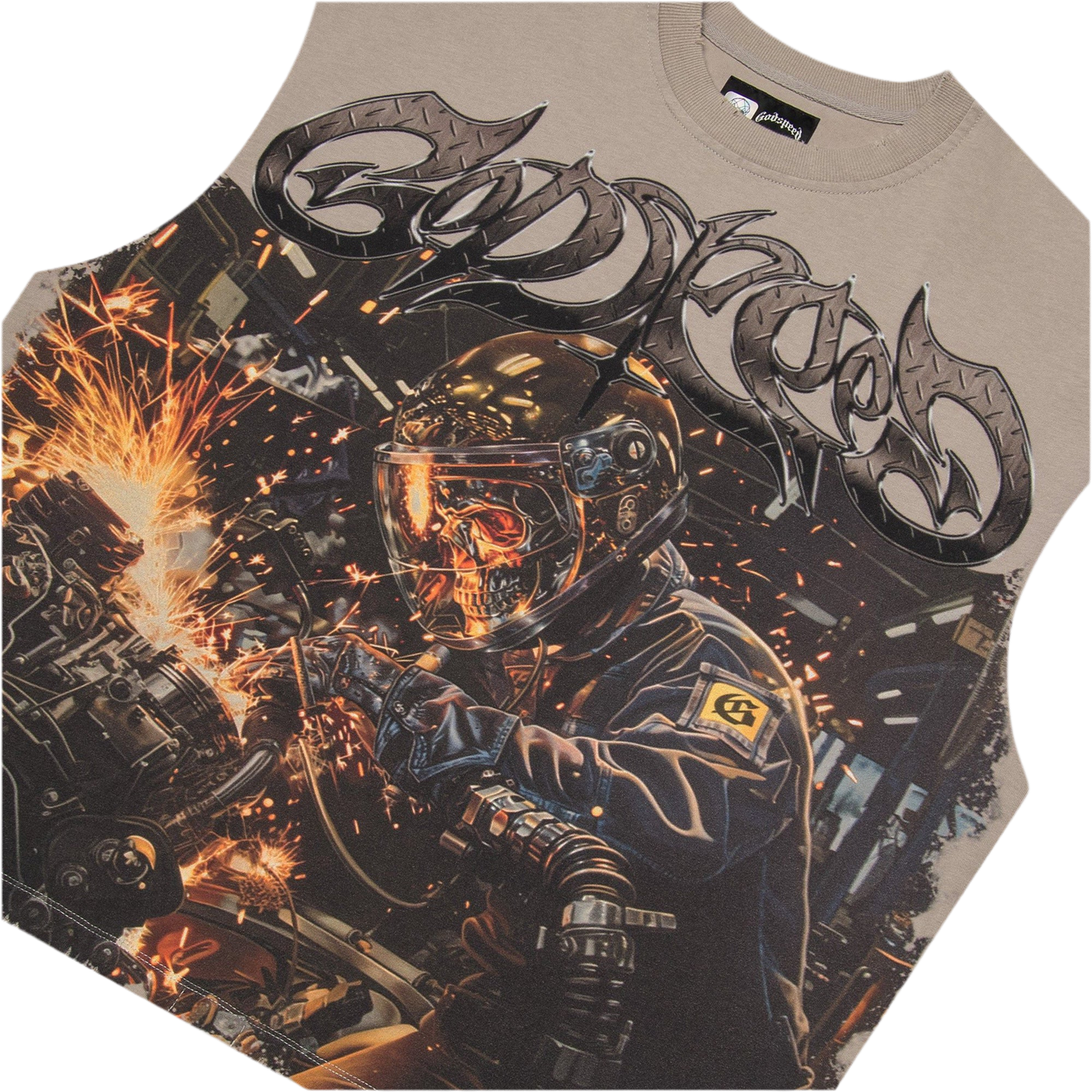 Godspeed Steel Sharpens Steel Sleeveless (Slate Grey)