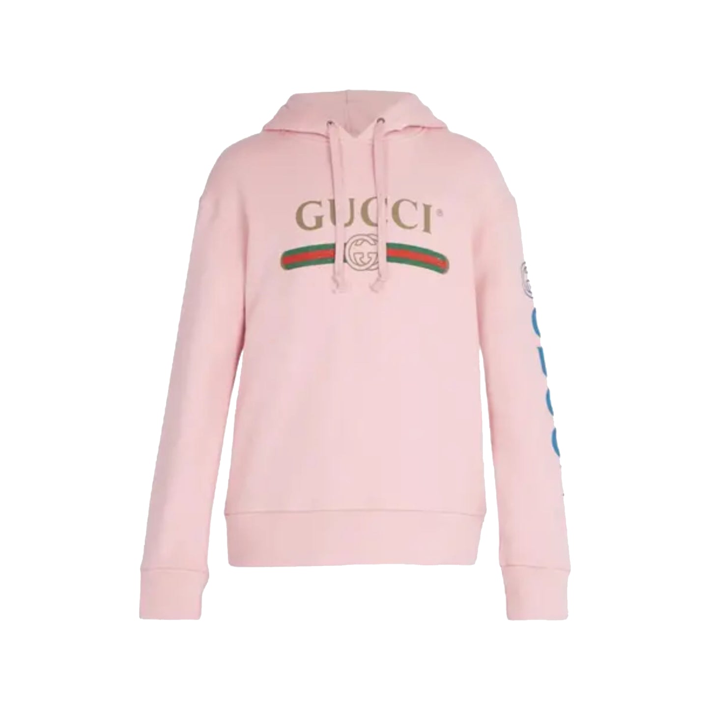 Gucci International Embroidered Dragon Pullover Hoodie Pink