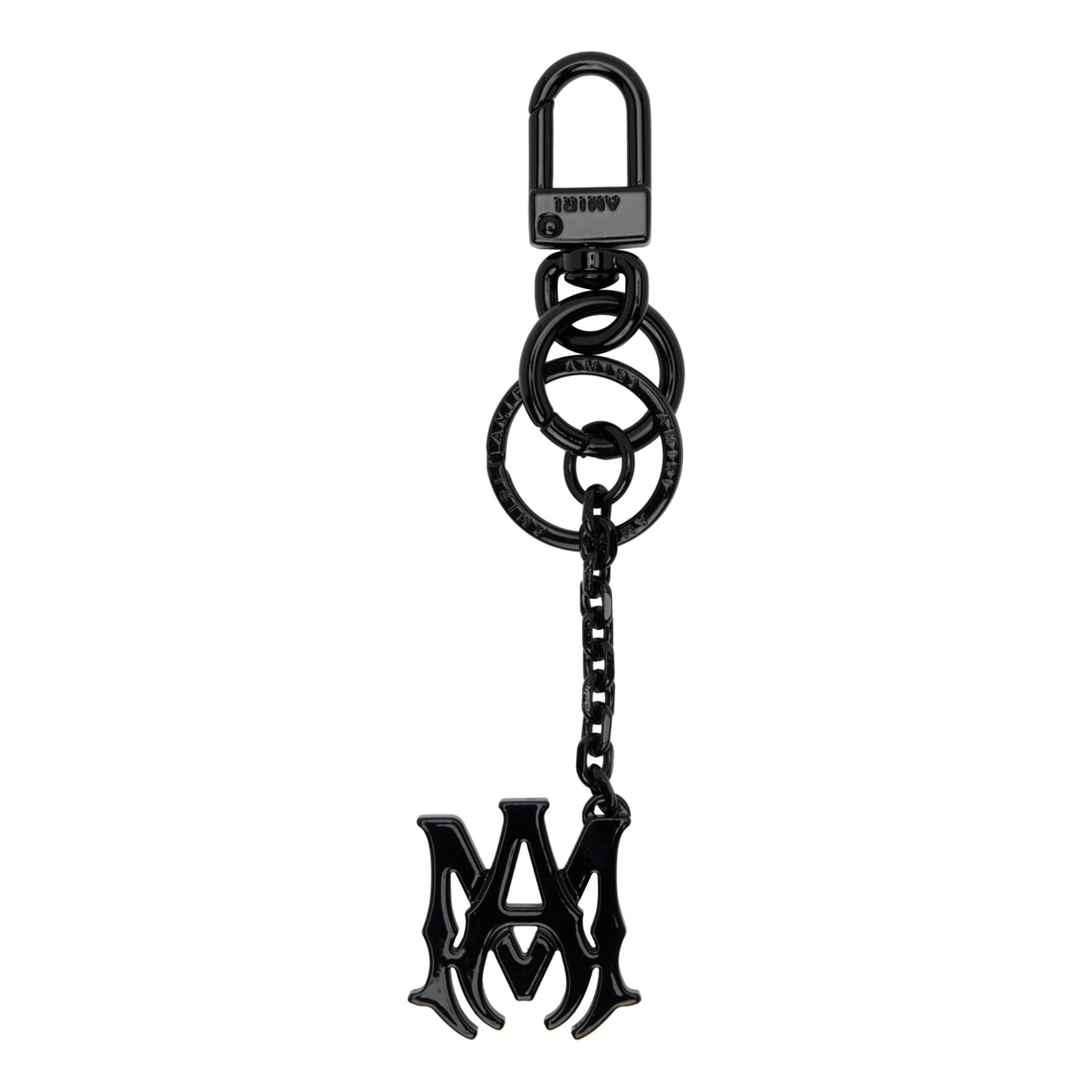 Amiri 'MA' Heavy Metal Keychain Black