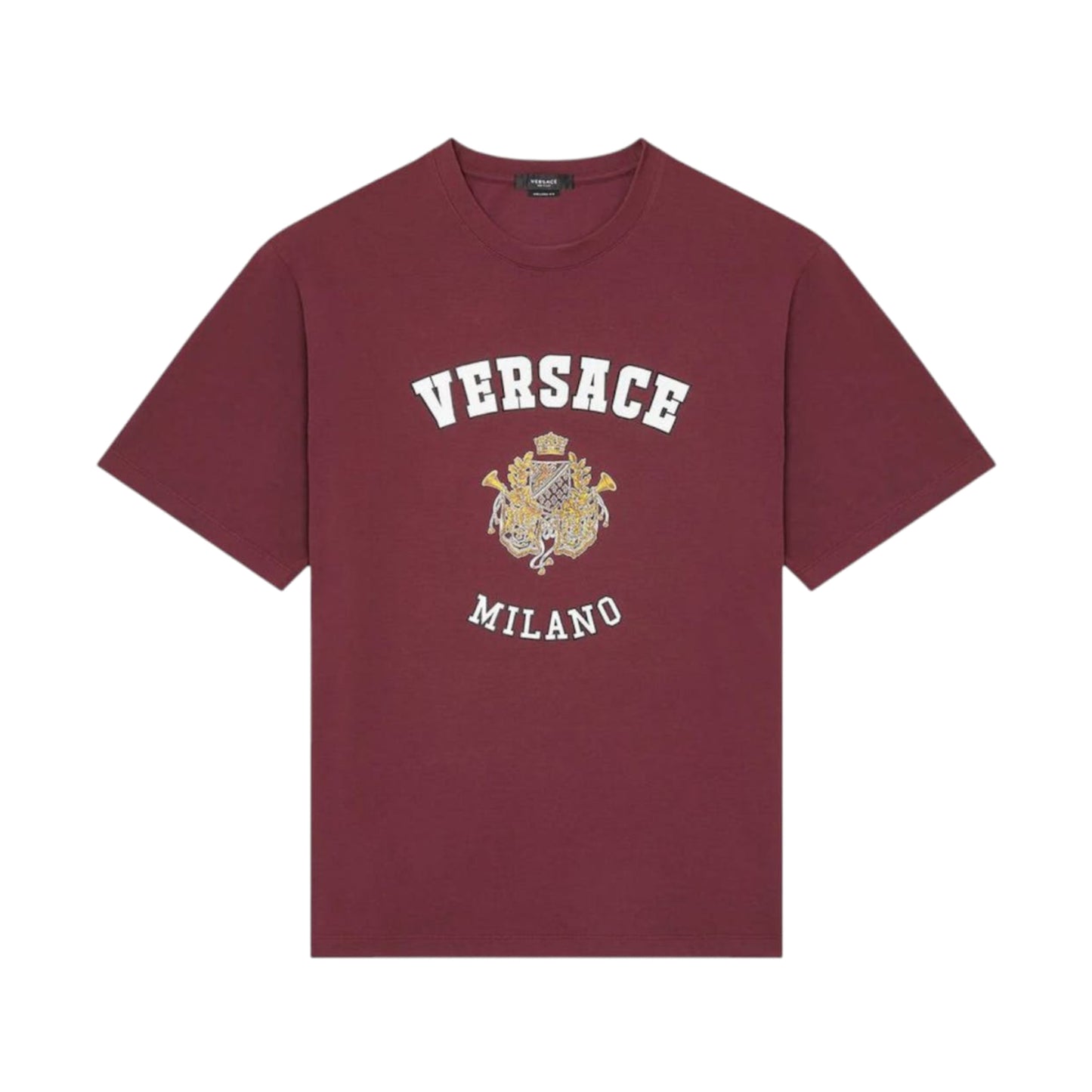 Versace Bordeaux Milano College T-Shirt Purple