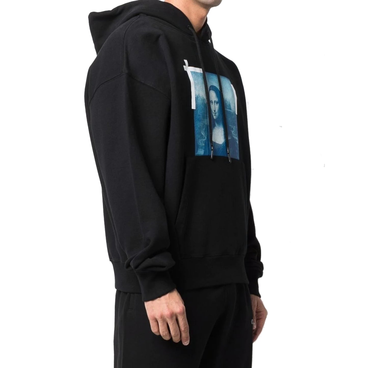 Off-White Taped Mona Lisa Over Hoodie Black/Blue/White