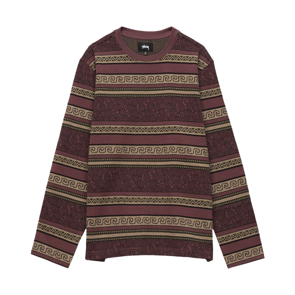Stussy Sumatra Long-Sleeve Tee Maroon