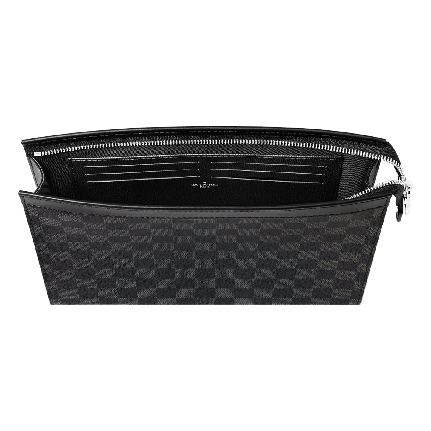 Louis Vuitton Monogram Pochette Voyage MM Damier Graphite Canvas Bag Black