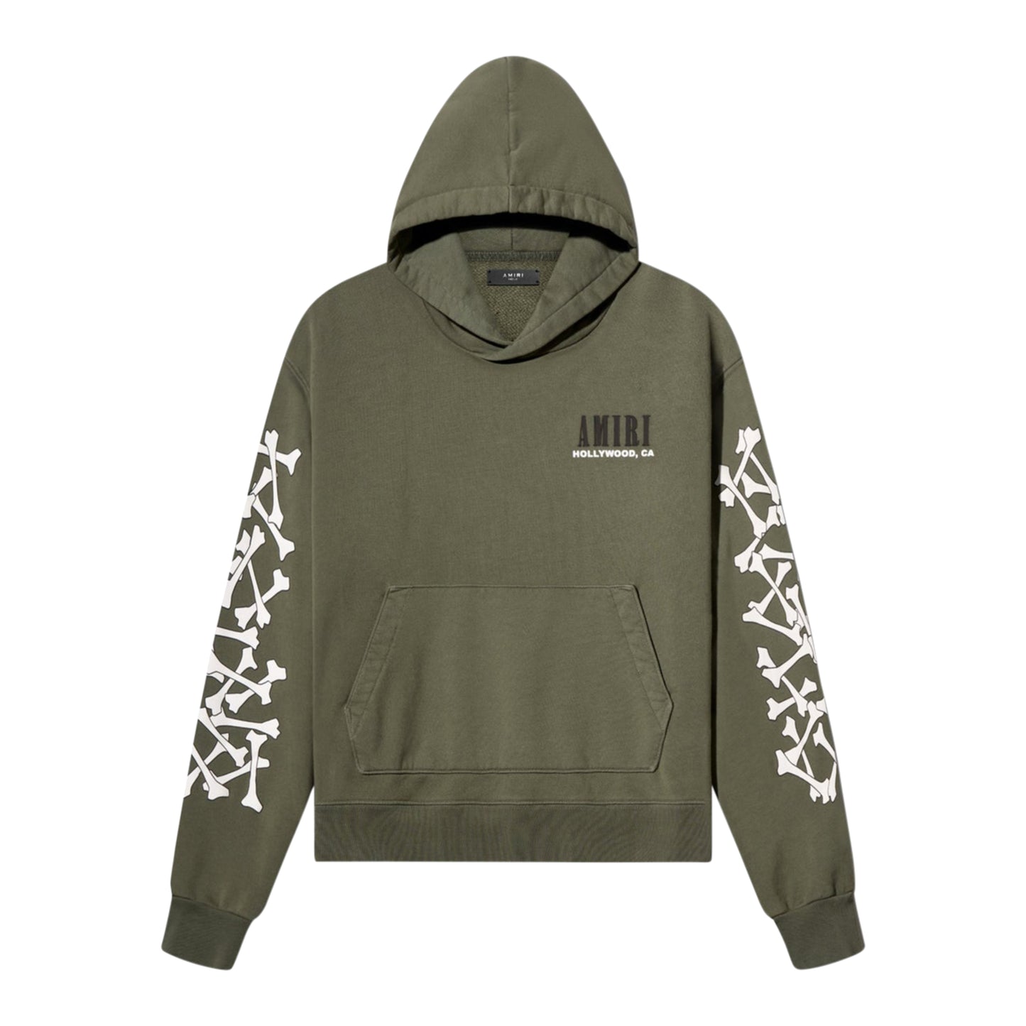 Amiri Bones Pullover Hoodie Olive