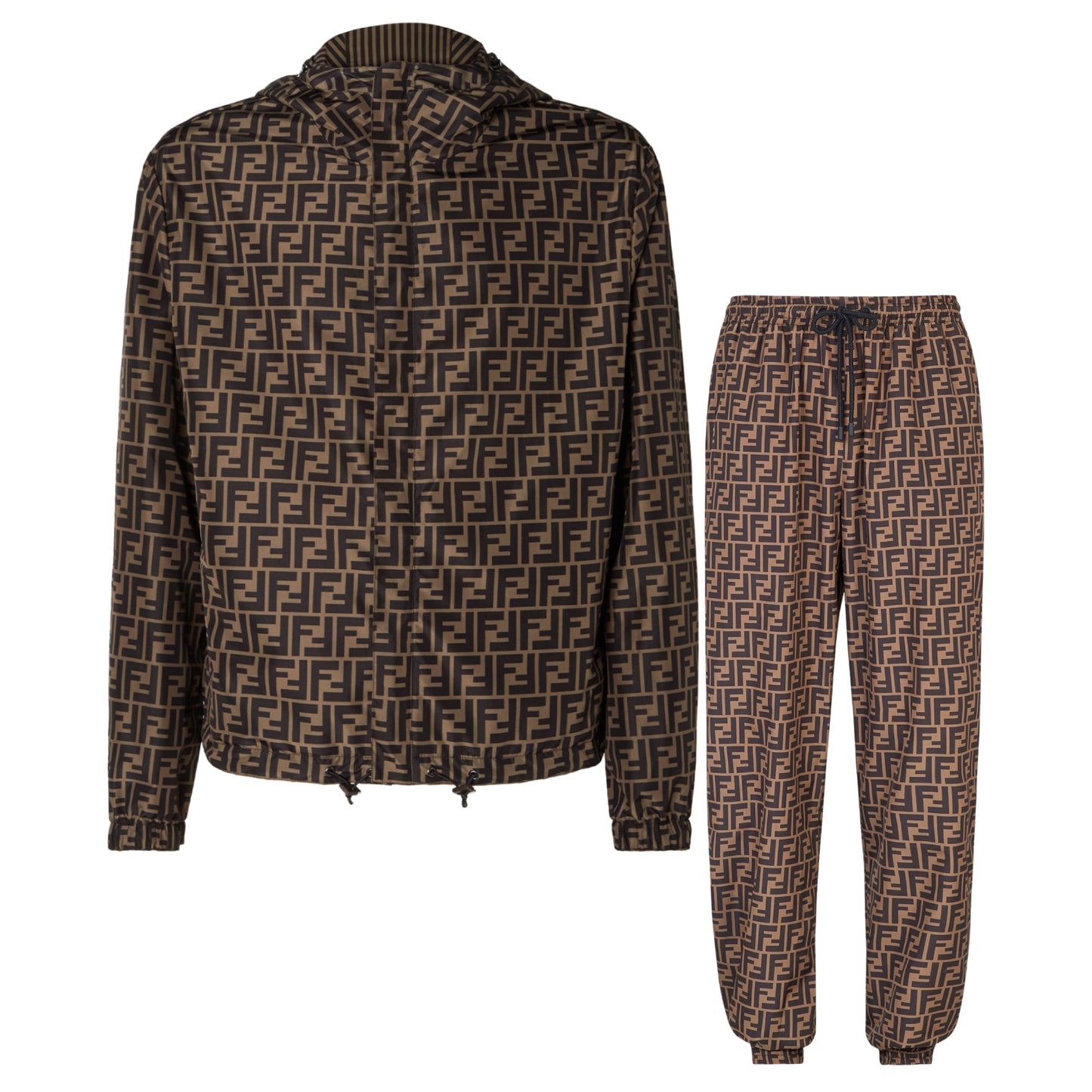 Fendi Nylon Full Set Tracksuit Brown