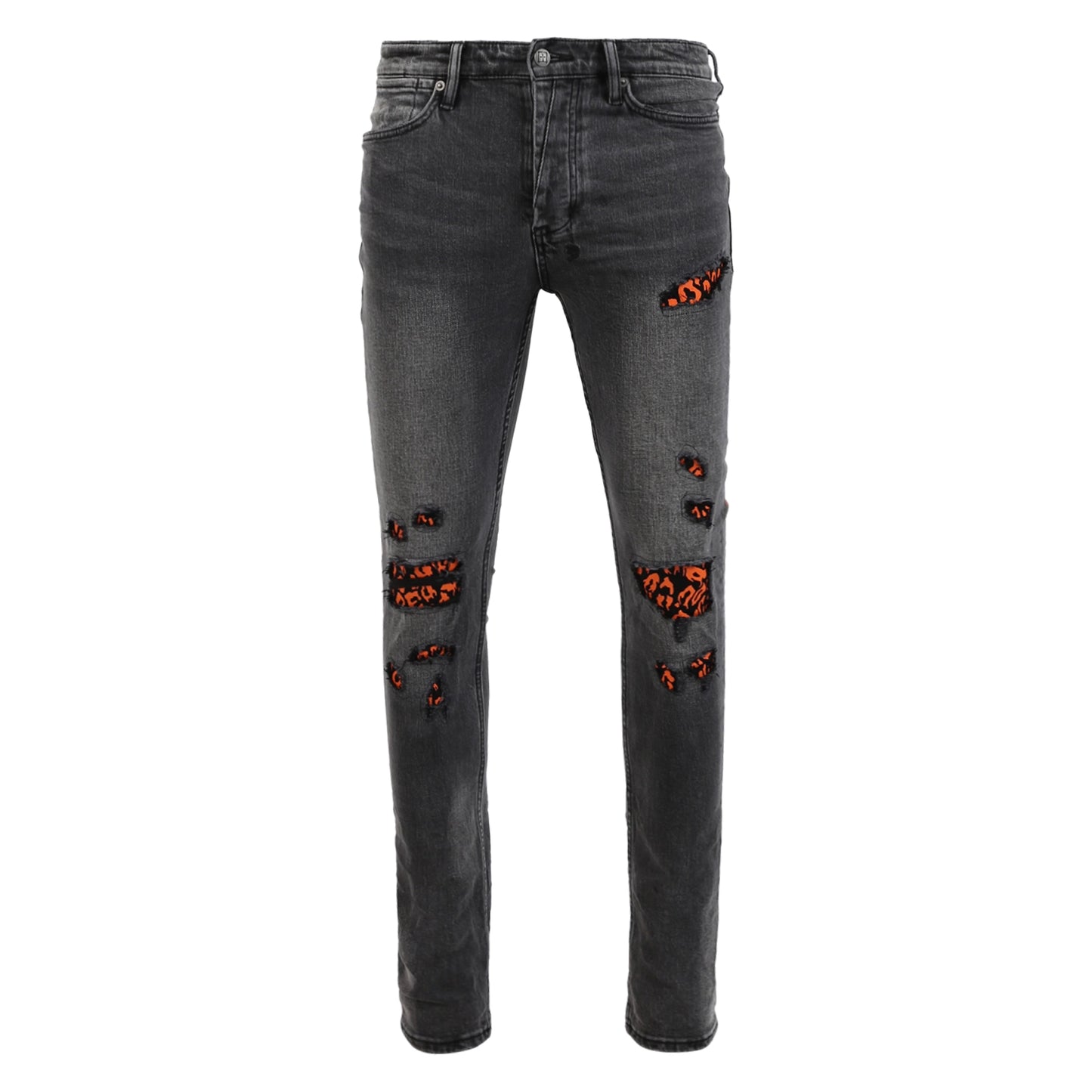 Ksubi Van Winkle Angst Fire Patch Jeans Black