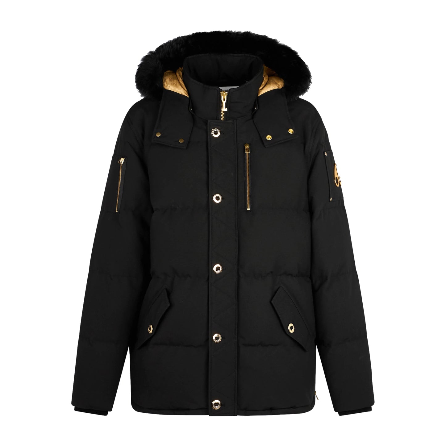 Moose Knuckles Gold Series Shearling 3Q Jacket Black/Gold