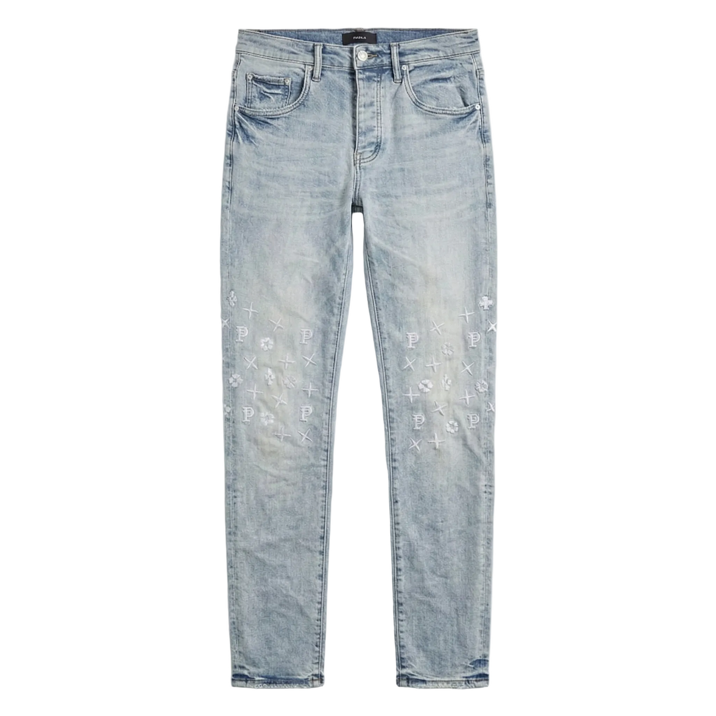 Purple Brand Monogram Jeans Light Blue