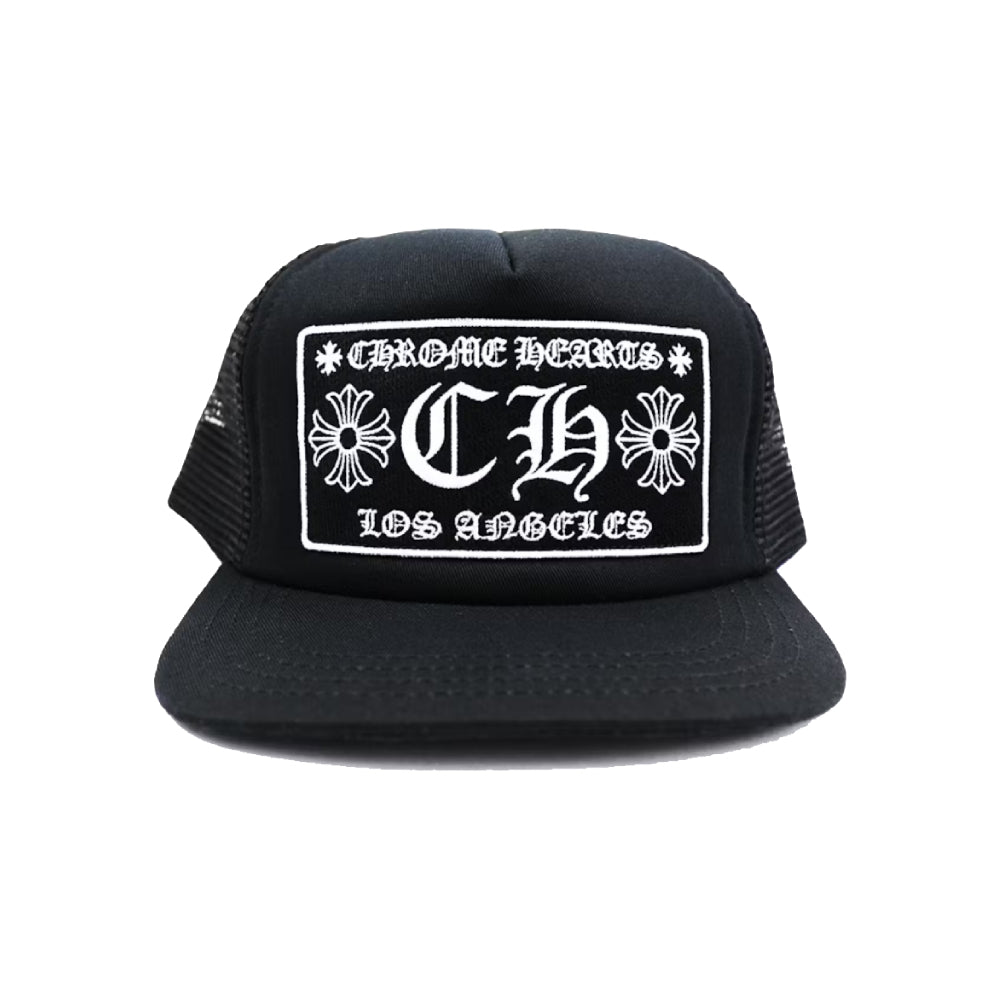 Chrome Hearts CH Los Angeles Trucker Hat Black/Black