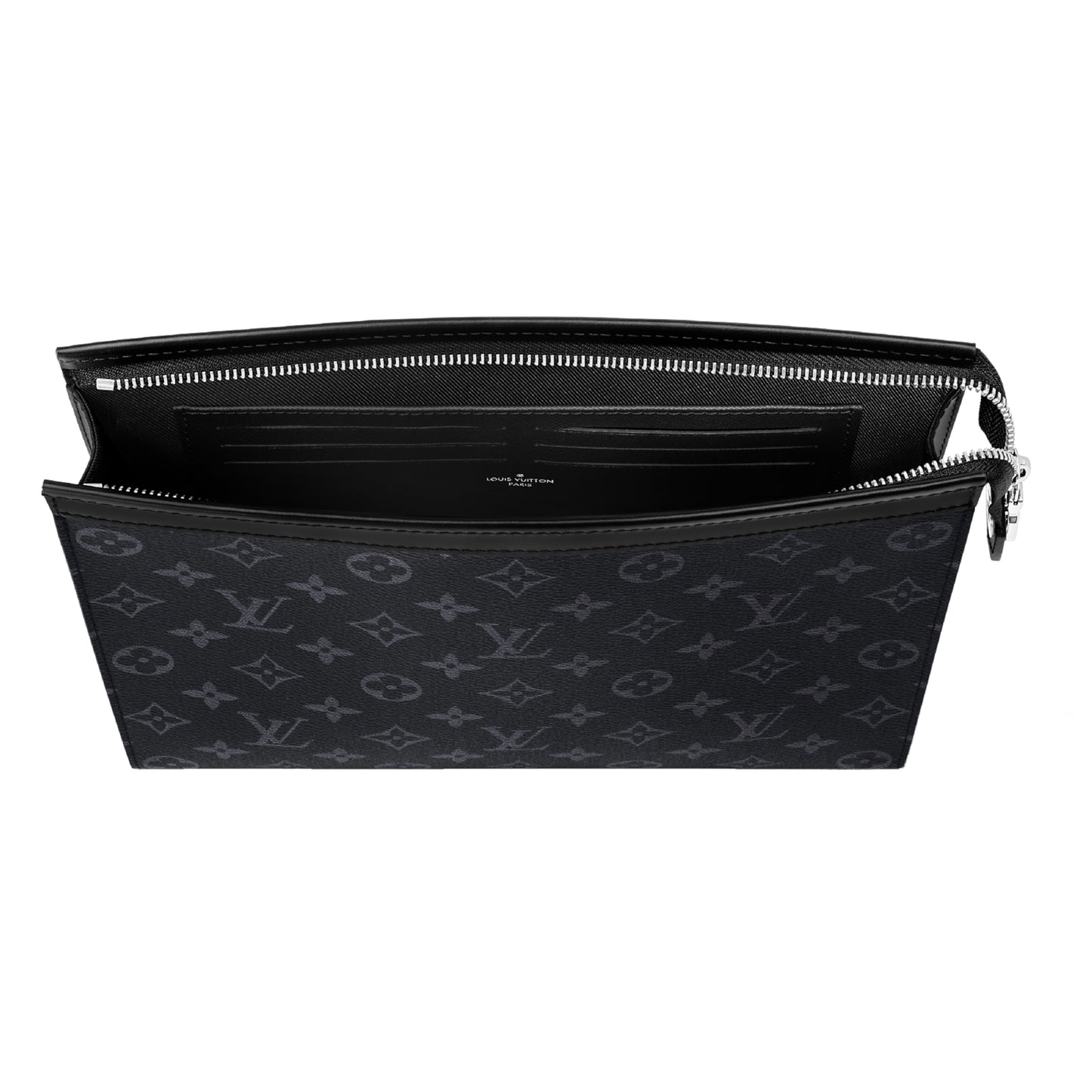Louis Vuitton Monogram Pochette Voyage MM Eclipse Canvas Bag Black