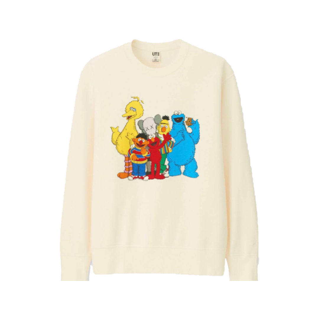 KAWS x Uniqlo x Sesame Street Group #2 Sweatshirt Natural