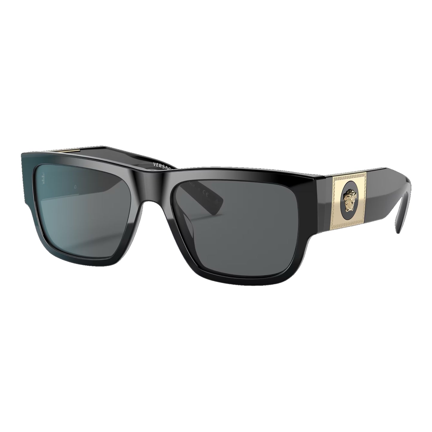 Versace Rectangle Sunglasses Black/Gold (VE4406-GB1)