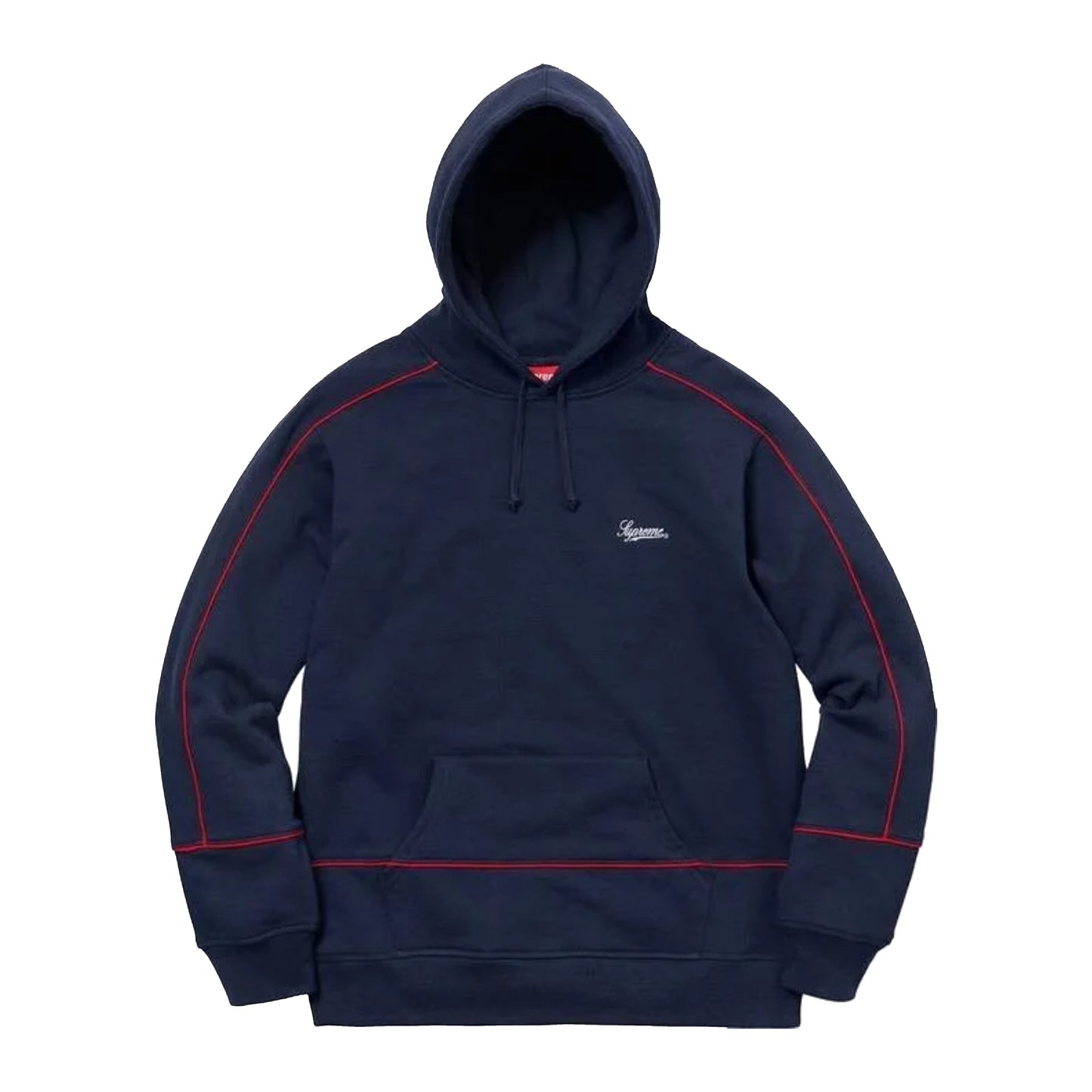 Supreme Piping Hooded Sweatshirt Navy