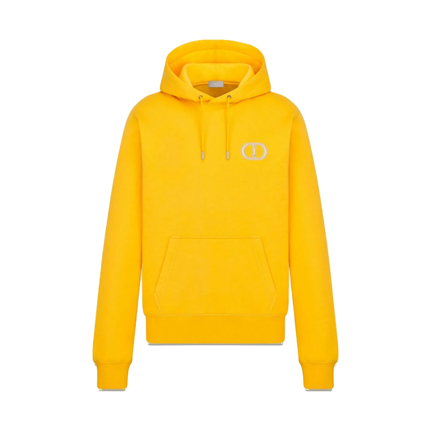 Dior CD Icon Hooded Sweatshirt Cotton Fleece Yellow