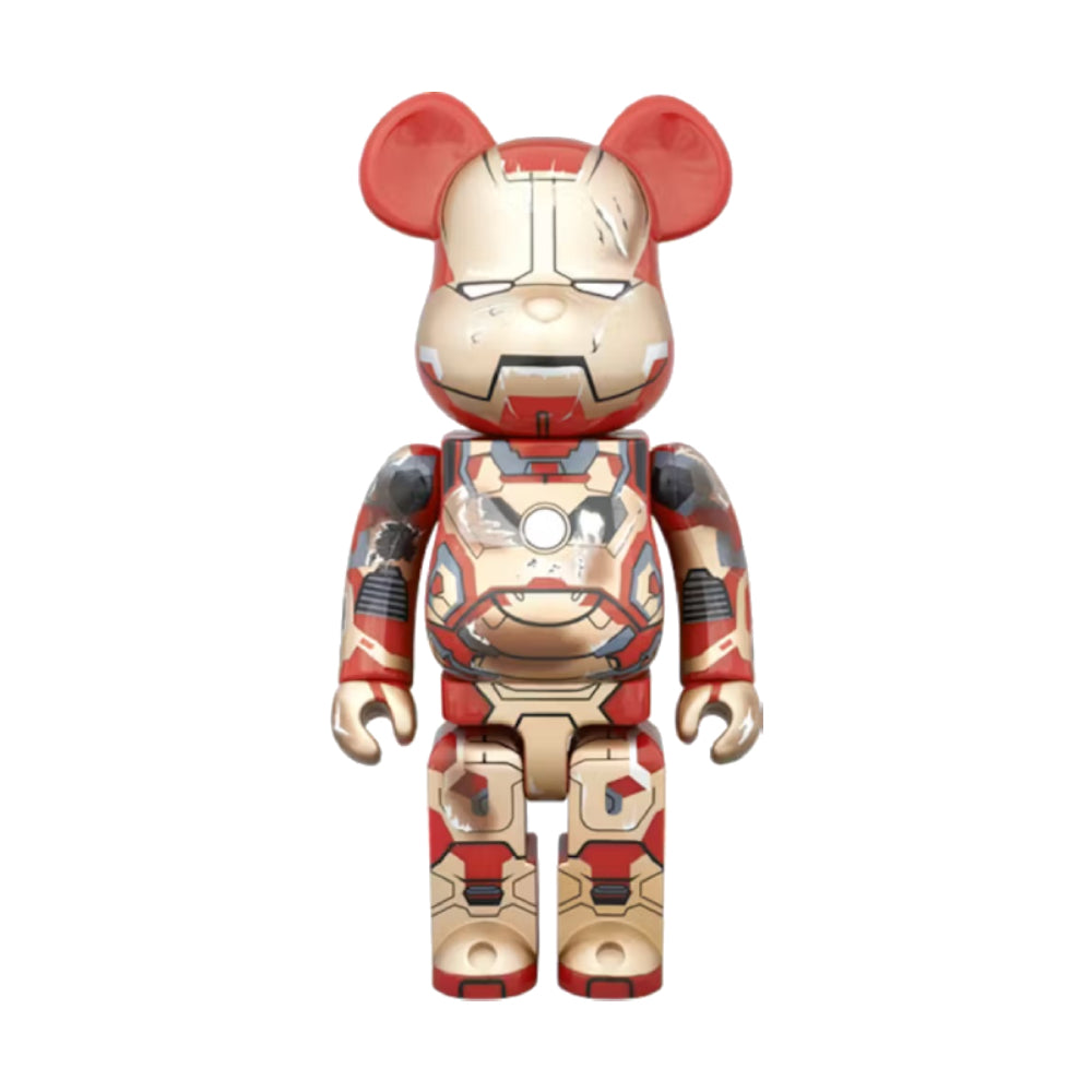 Bearbrick Iron Man Mark XLII Damaged Ver. 400% Gold