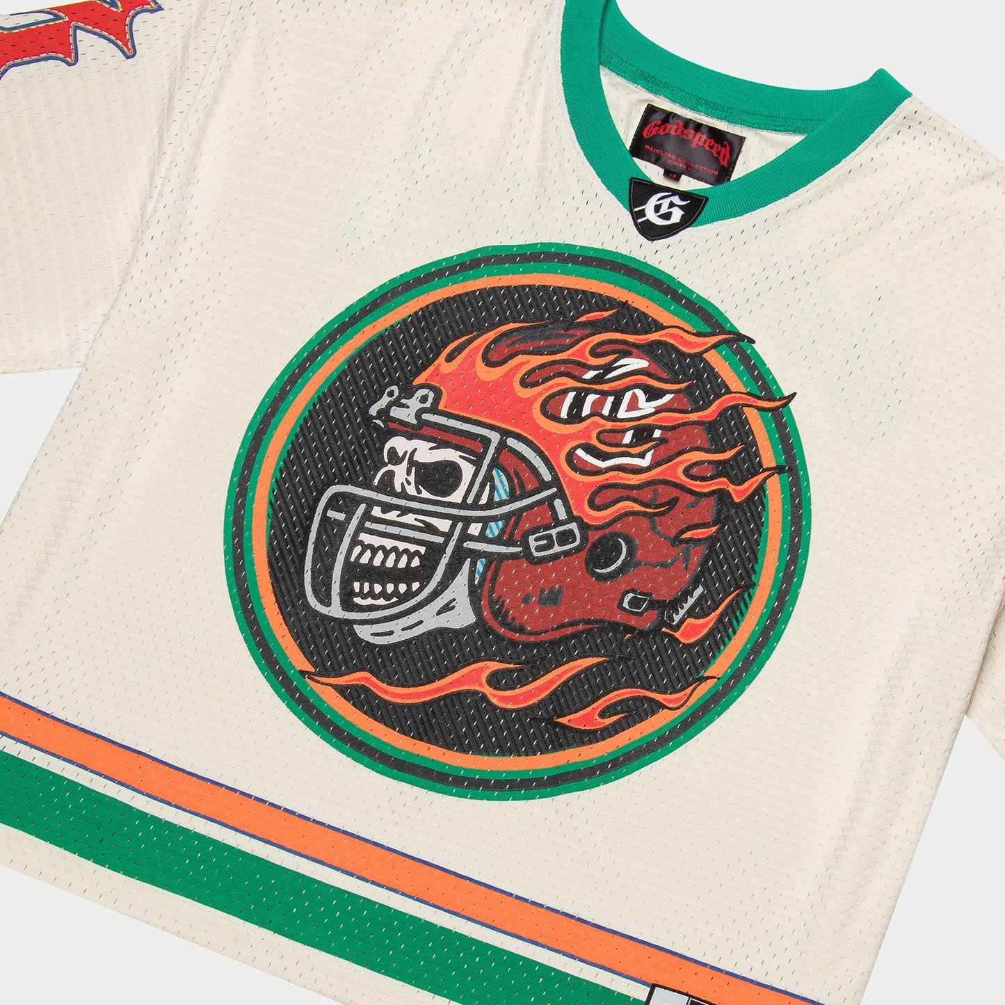 Godspeed First Down Jersey (Bone/Teal/Orange)