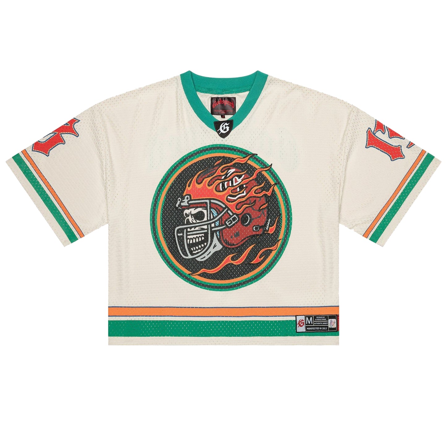Godspeed First Down Jersey (Bone/Teal/Orange)