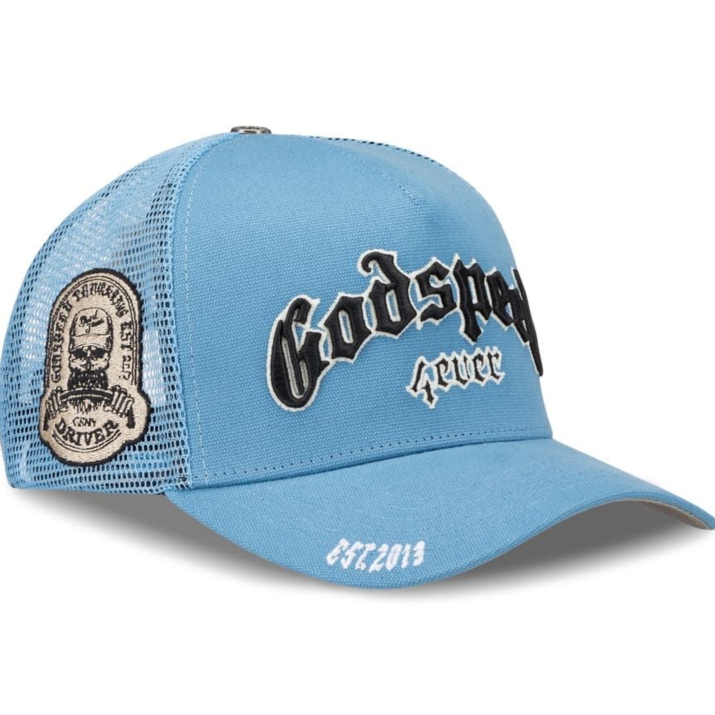 Godspeed Forever Trucker Hat (Baby Blue)
