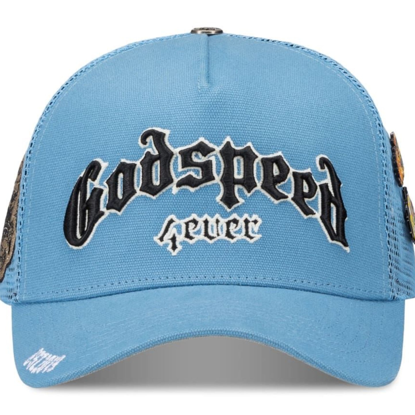 Godspeed Forever Trucker Hat (Baby Blue)