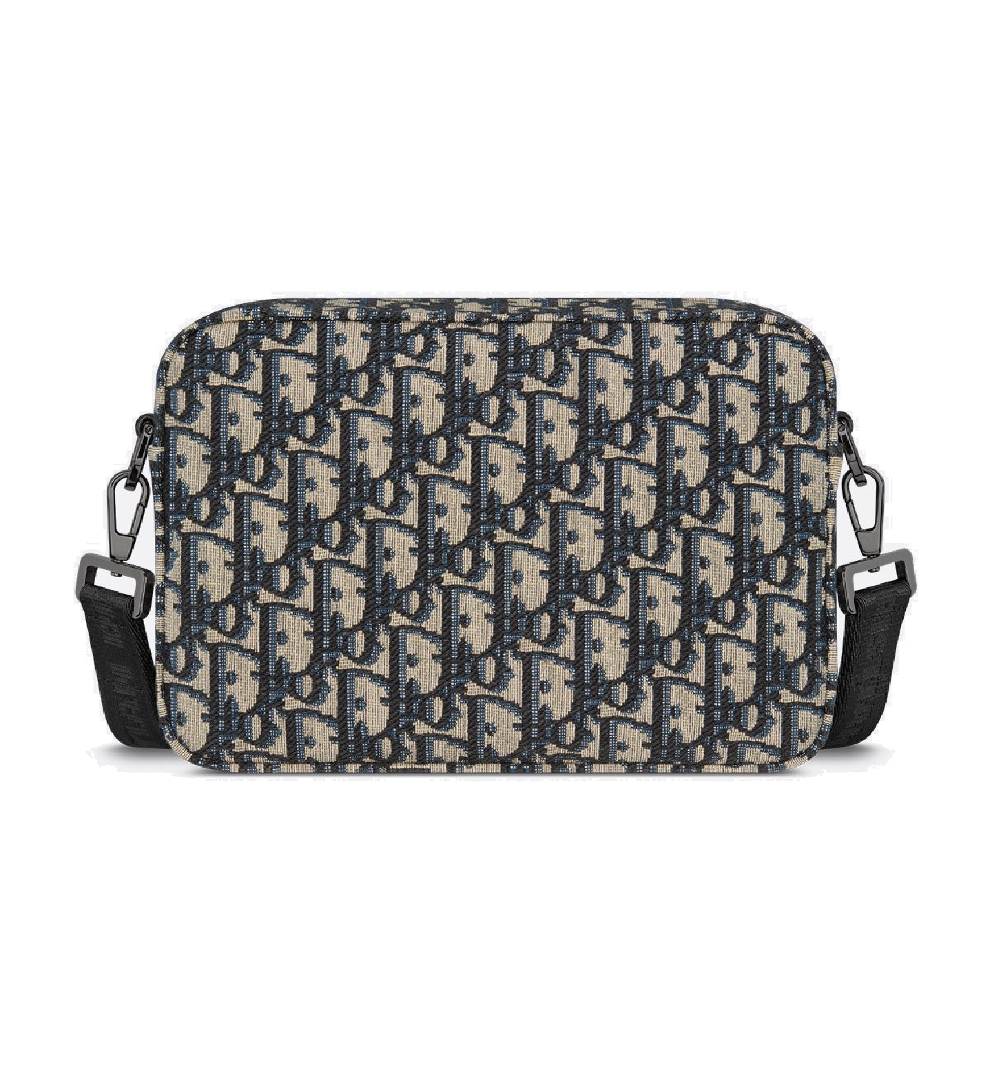 Christian Dior Safari Bag with Strap Beige and Black Dior Oblique Jacquard