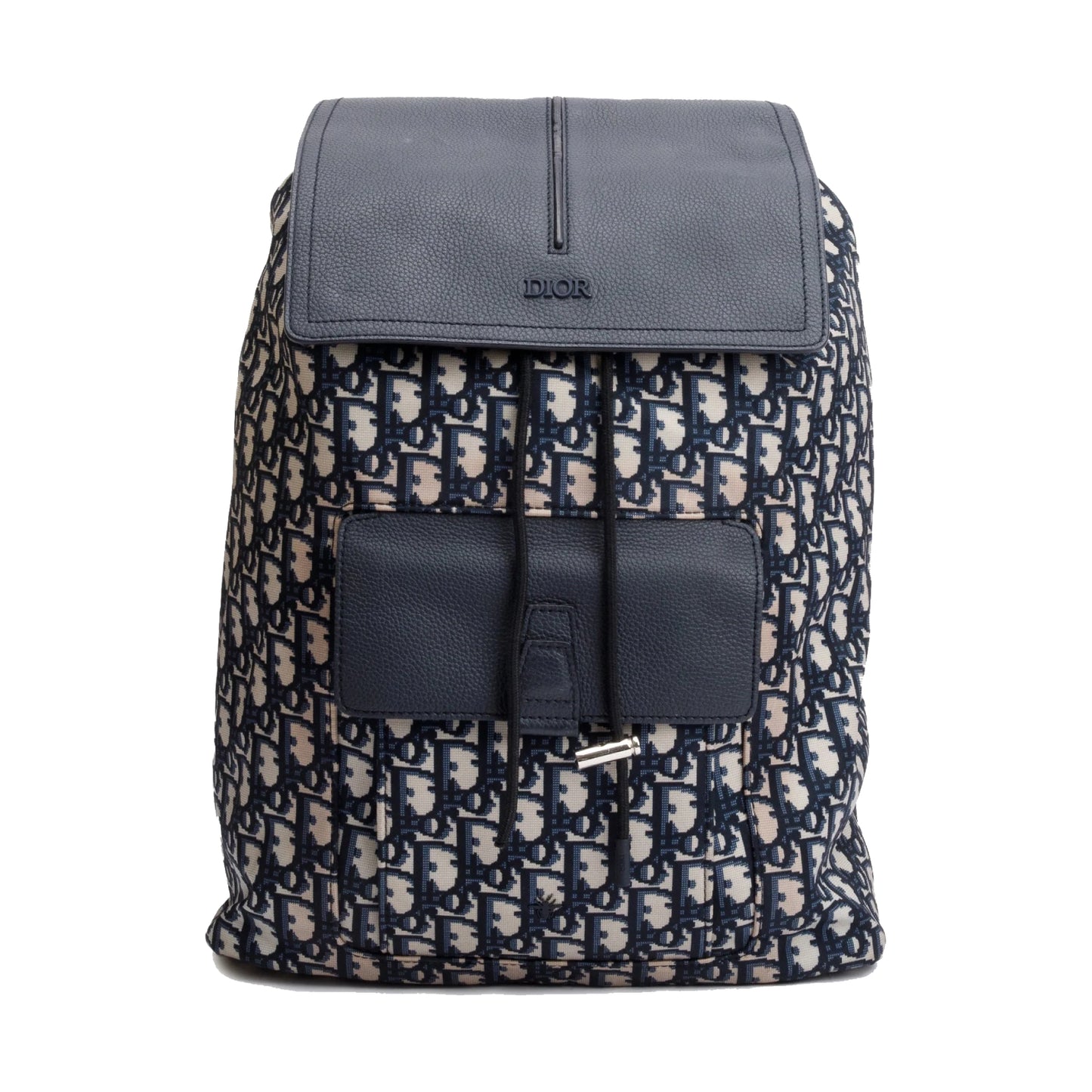 Christian Dior Technical Fabric Oblique Motion Backpack Navy Blue