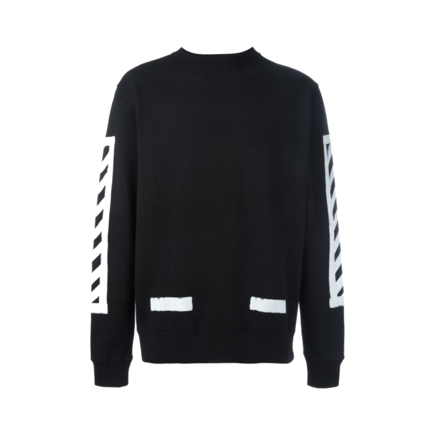 Off-White Brushed Diagonal Crewneck Sweater Black/White