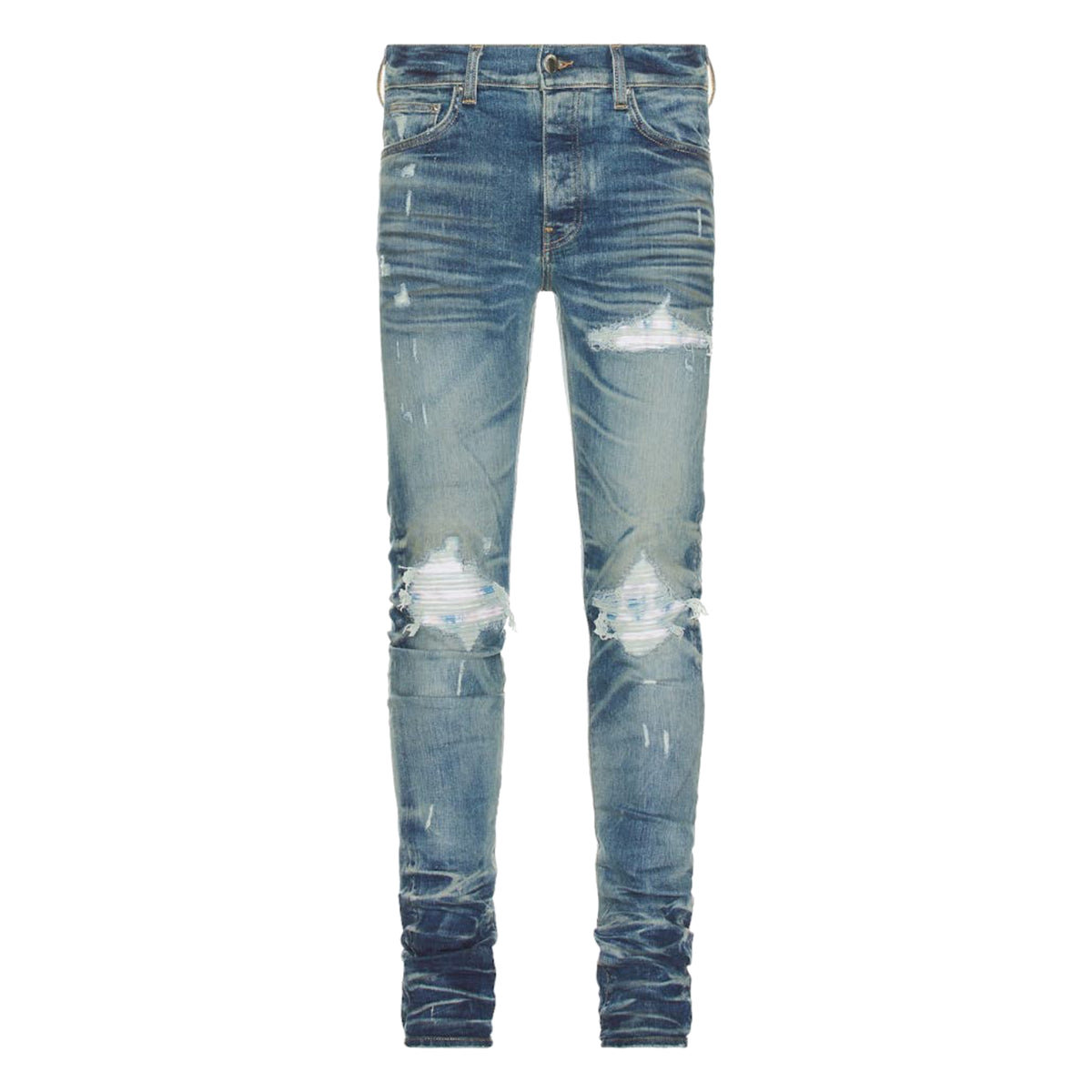 Amiri MX1 Bleached MA Paisley Jeans Honeycomb/Indigo