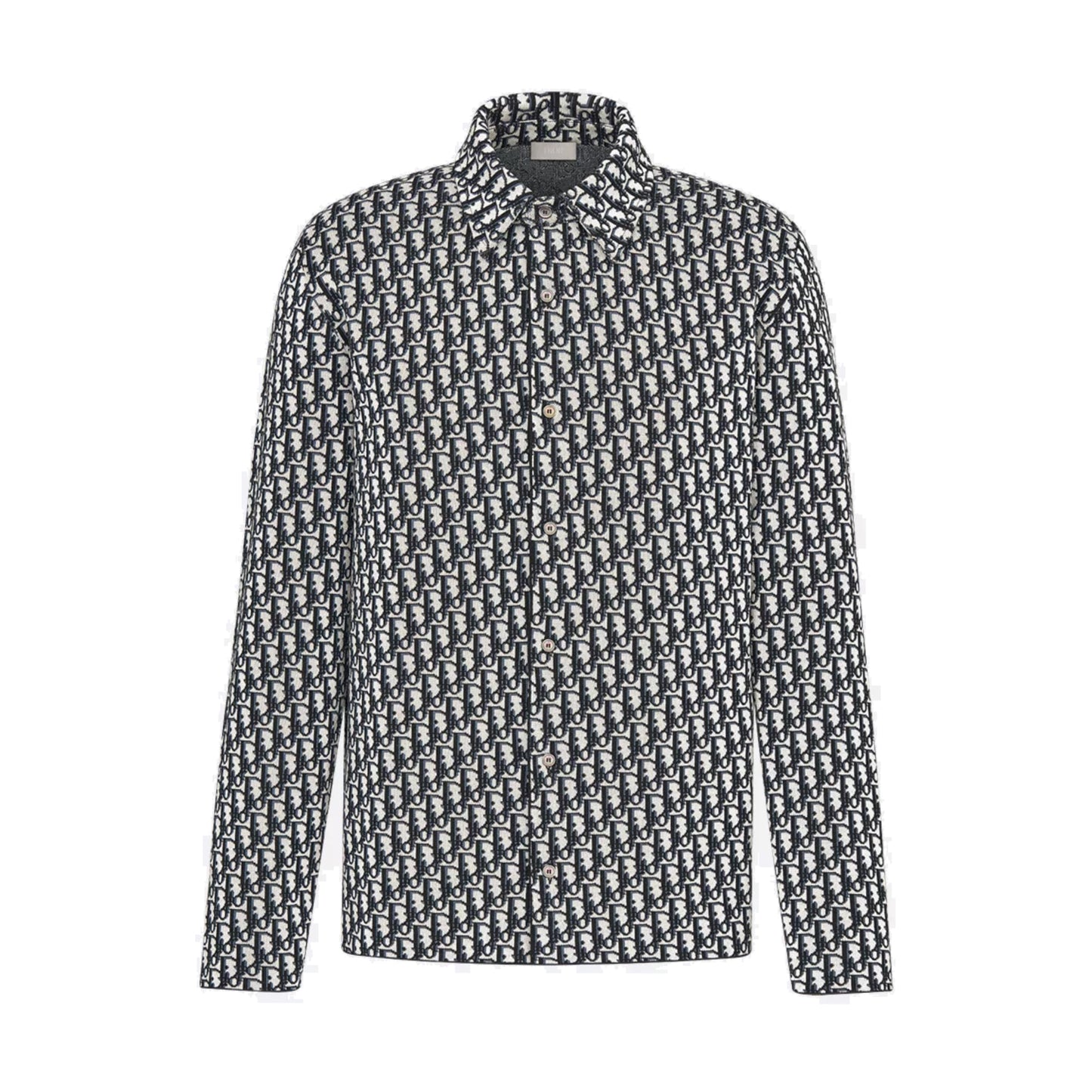 Dior Oblique Overshirt Navy Blue Cotton Jacquard