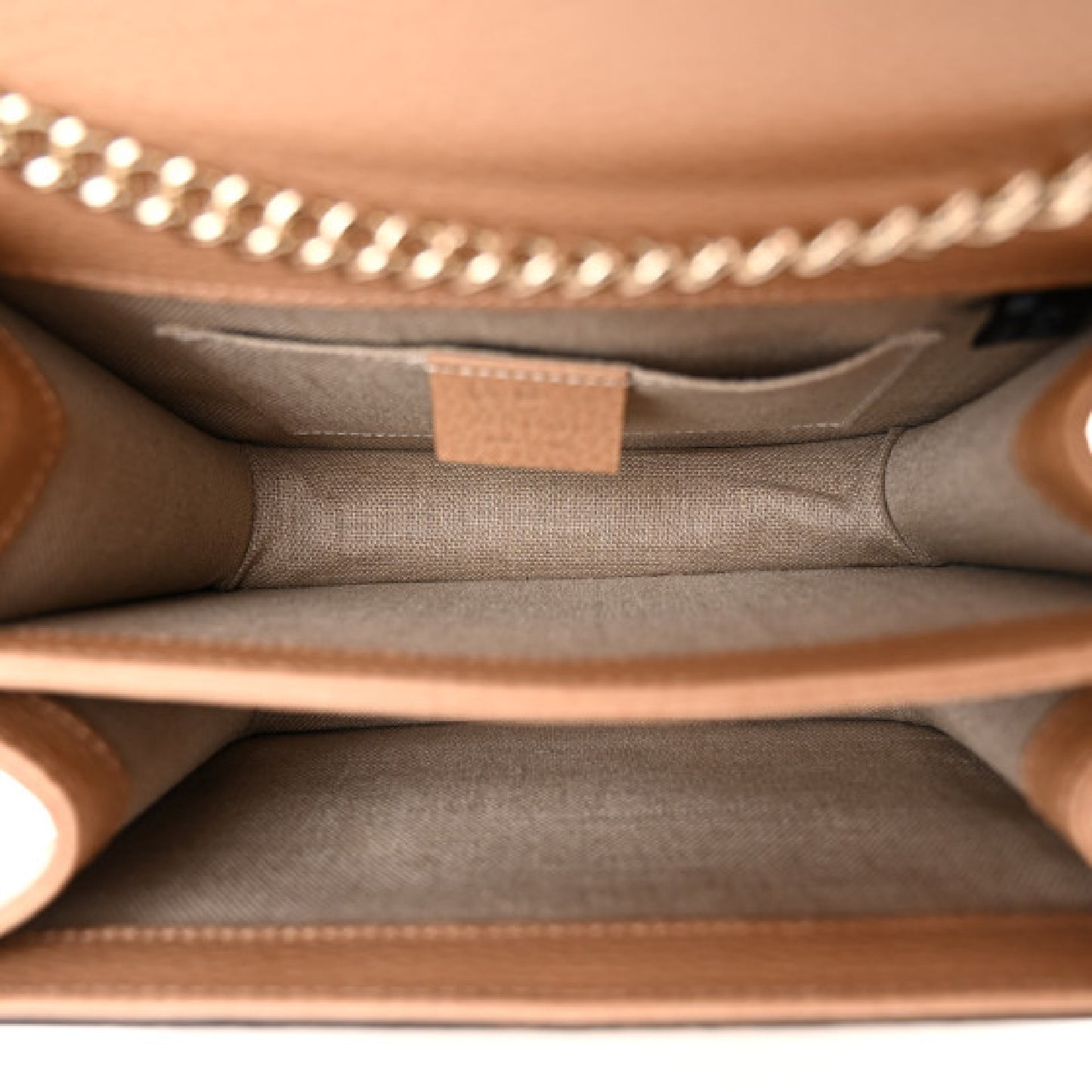 Gucci Dollar Calfskin Interlocking G Shoulder Bag Camelia