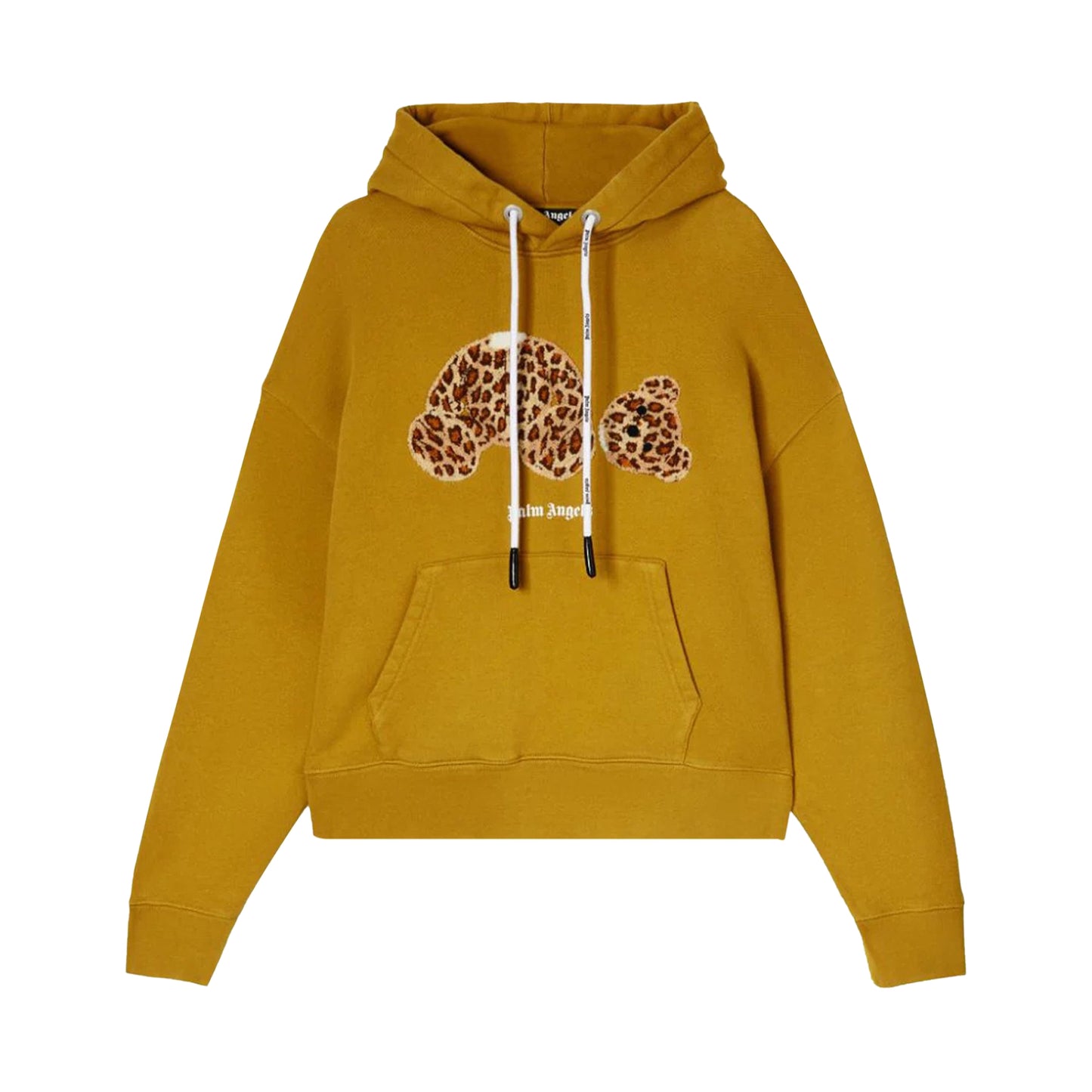 Palm Angels Leopard Bear Hoodie Tan/Brown