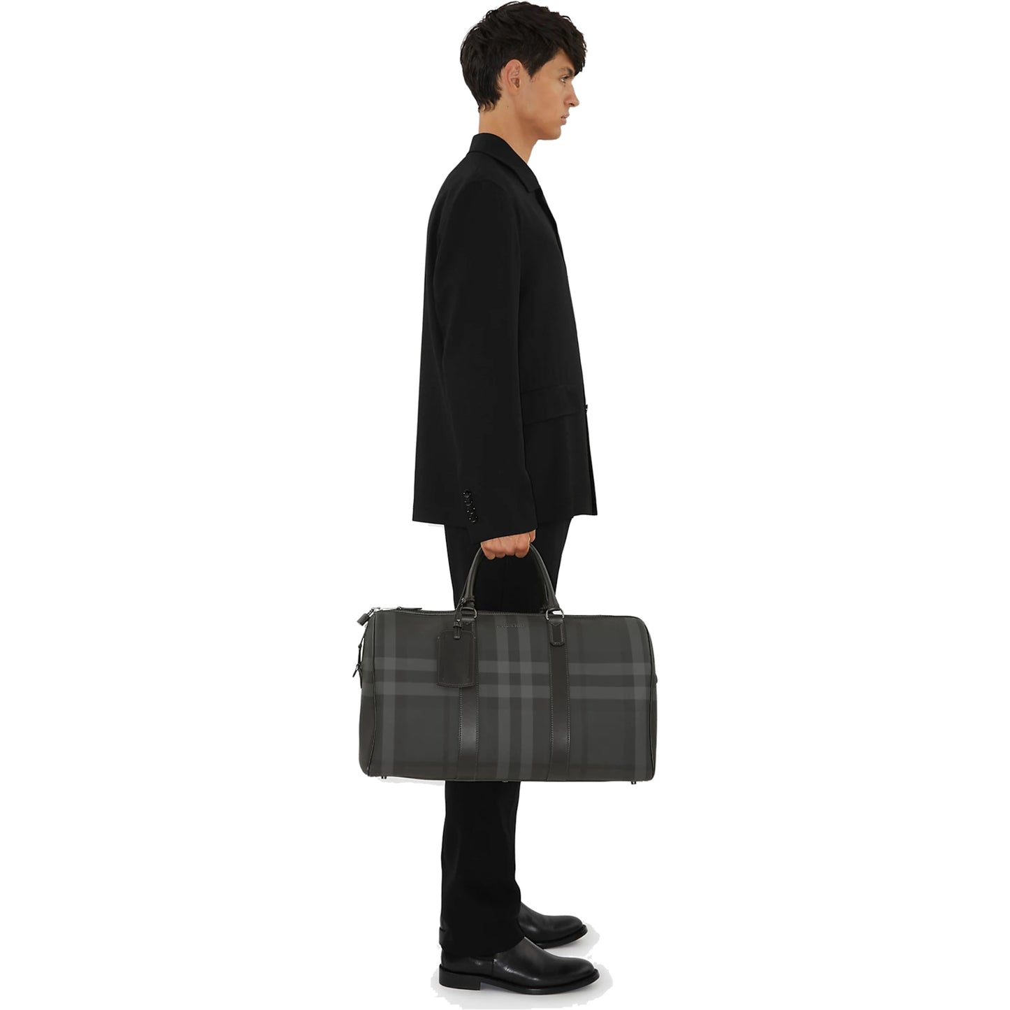 Burberry Boston Holdall Duffle Bag Charcoal