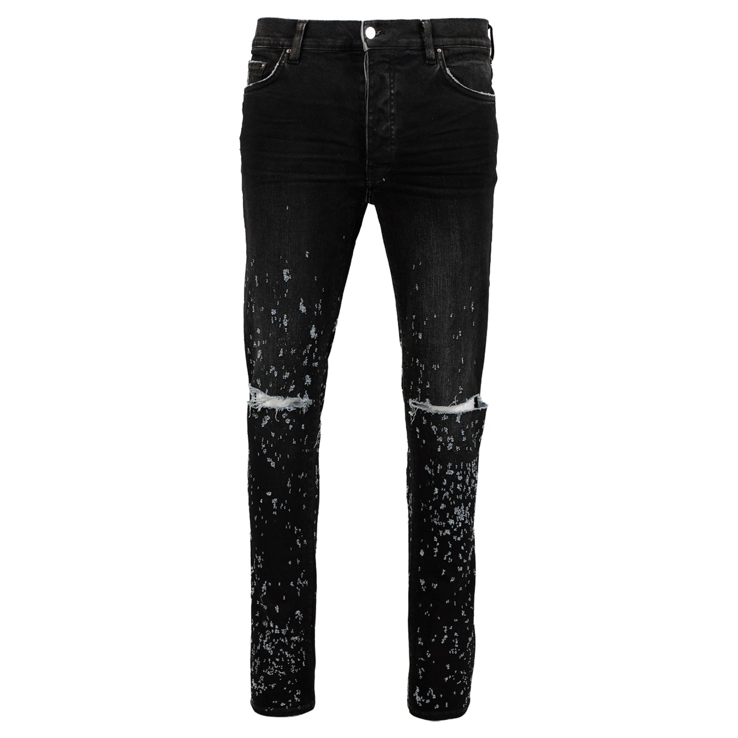 Amiri Distressed Shotgun Jean Black Pigment Indigo