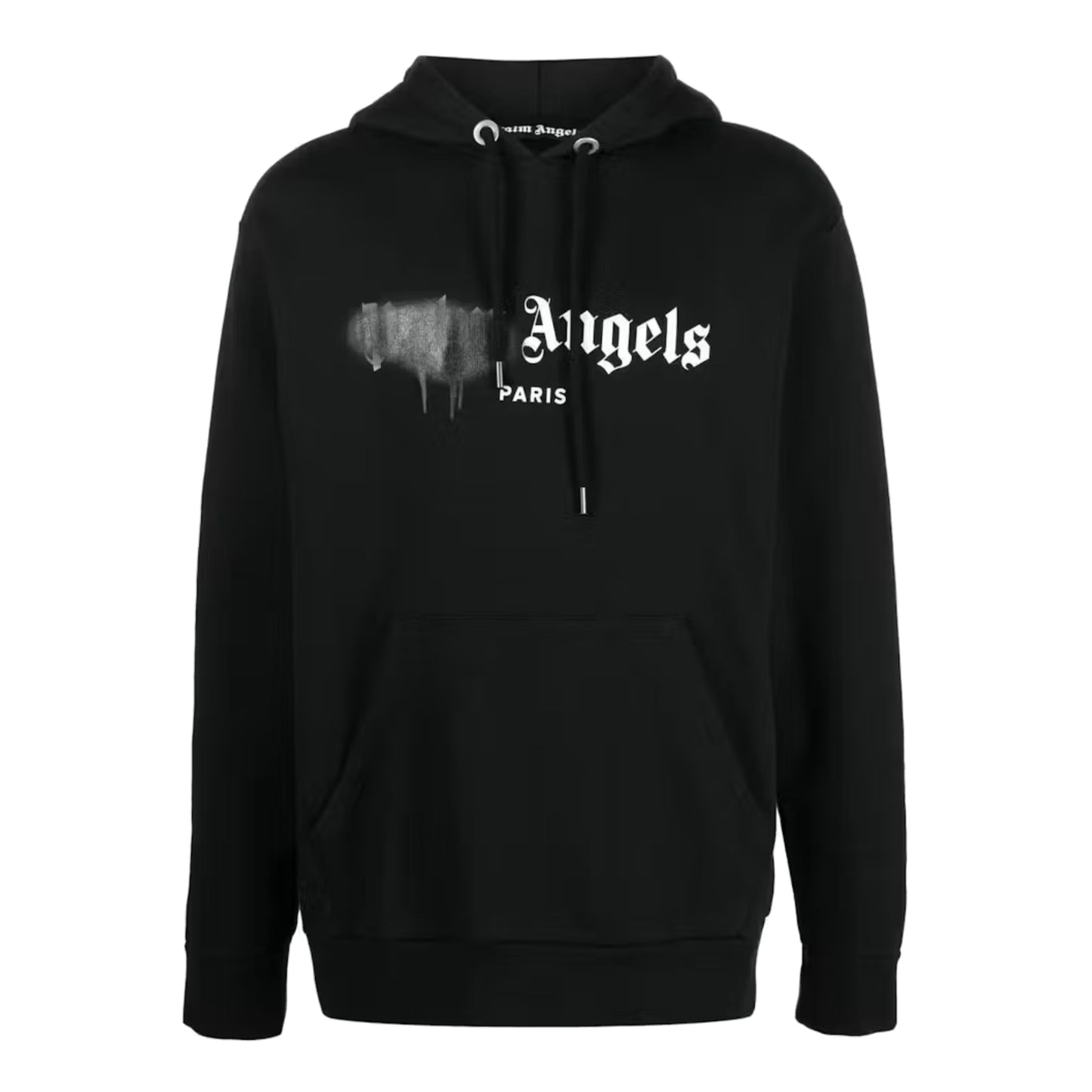 Palm Angels Paris Sprayed Logo Hoodie Black