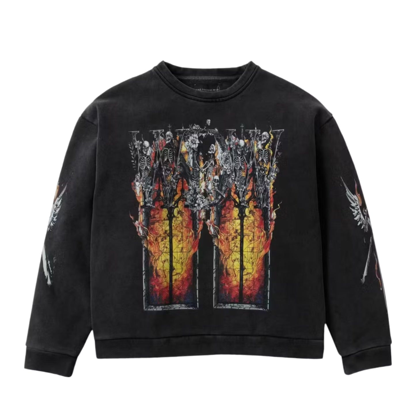 Who Decides War Black Anvil Crewneck Sweatshirt