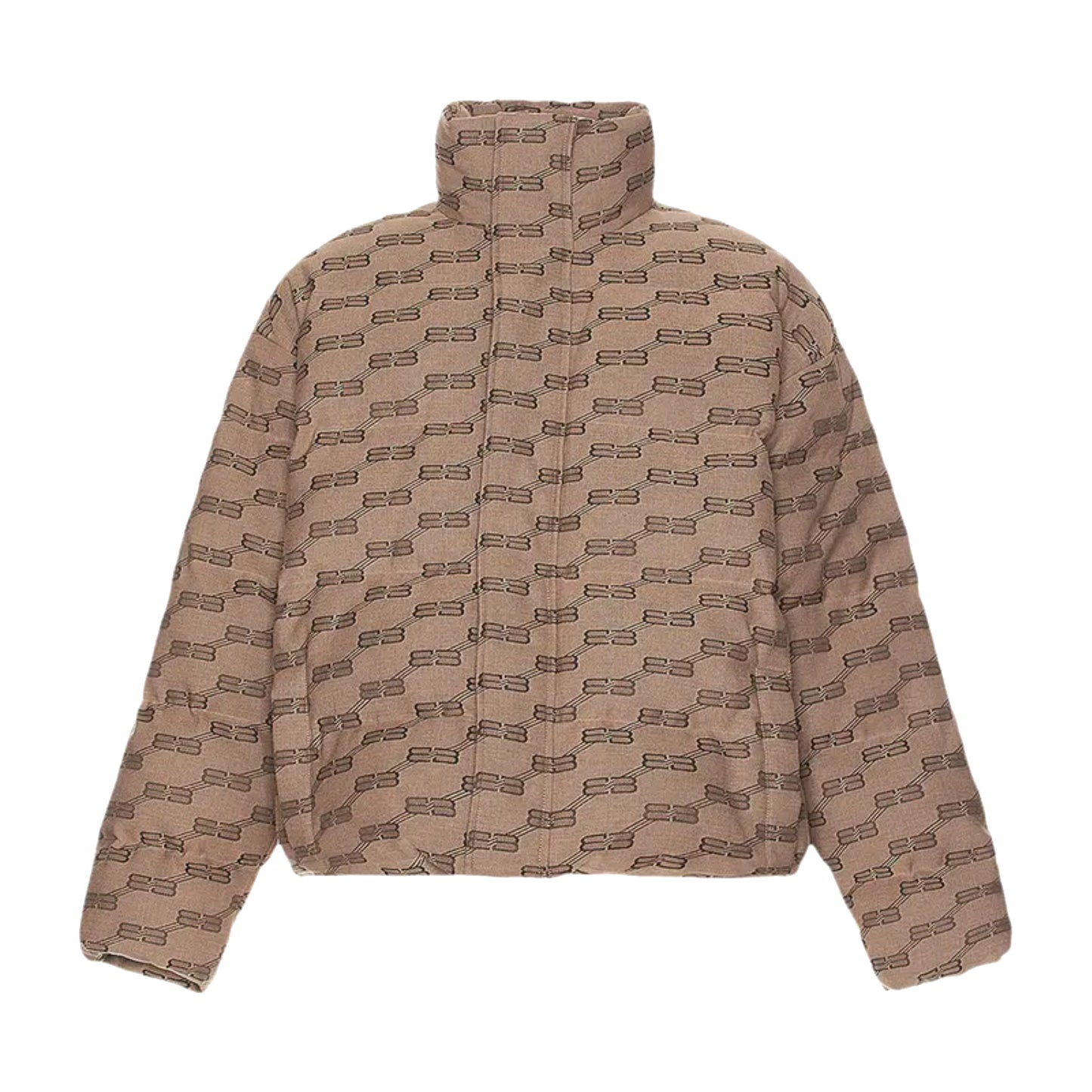 Balenciaga Monogram Puffer Jacket Beige/Brown