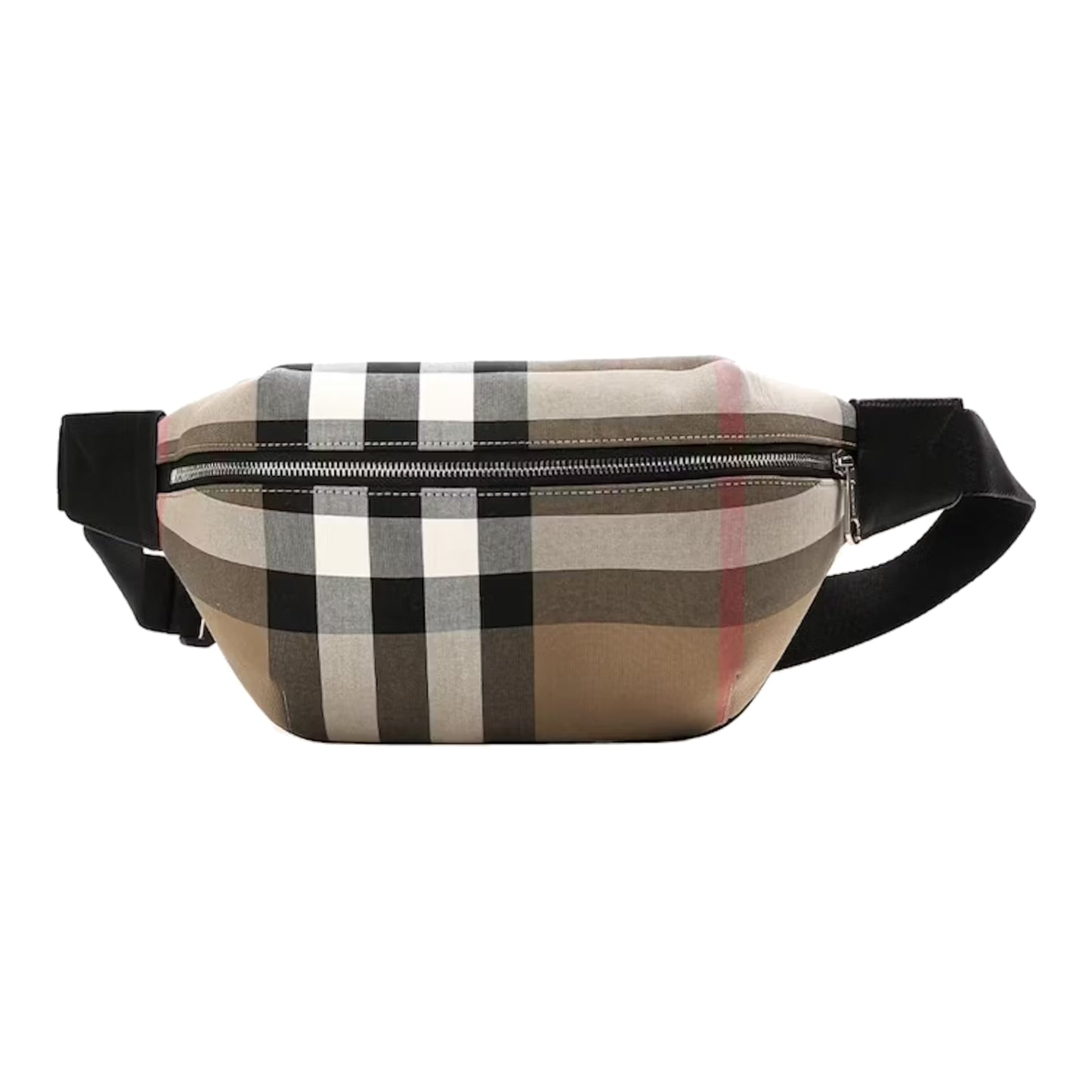 Burberry Sonny Check Canvas Bumbag Taupe Brown