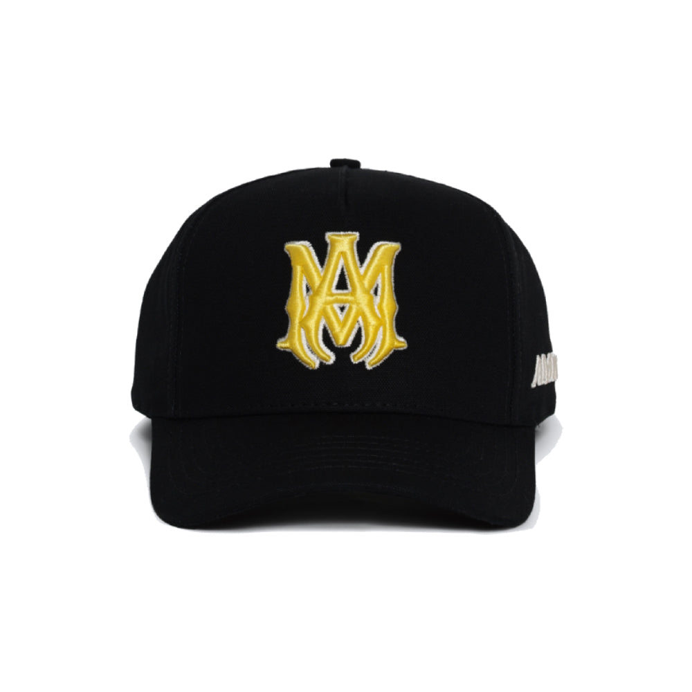 Amiri Ma Outline Canvas Hat Black And Yellow