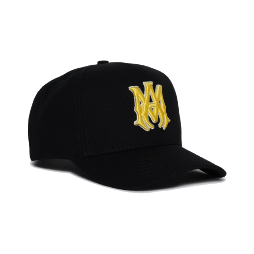 Amiri Ma Outline Canvas Hat Black And Yellow