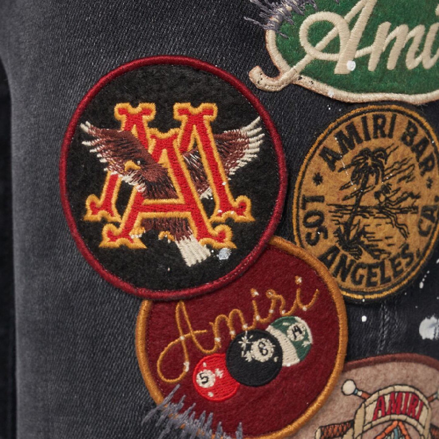 Amiri Vintage Multi Patch Jeans Aged Black