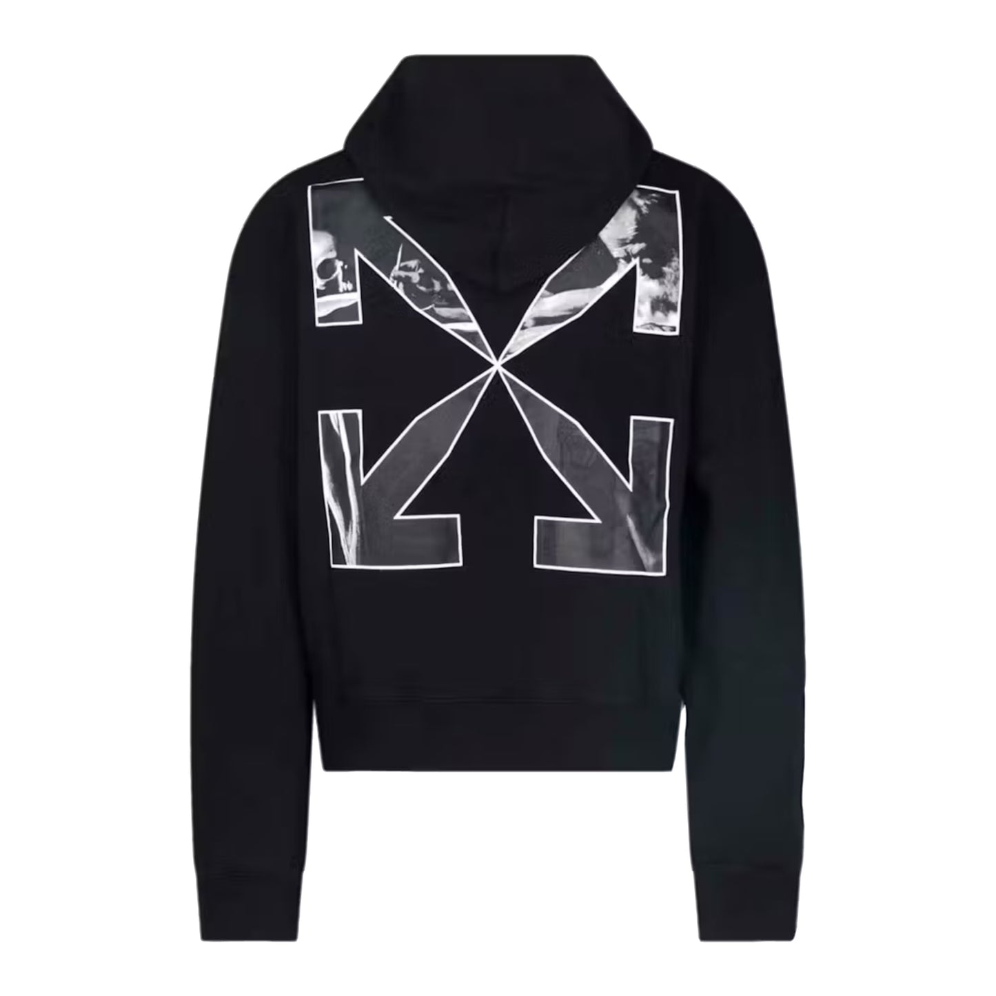 Off-White Oversized Caravaggio Saint Jerome Writing Arrows Pullover Hoodie Black