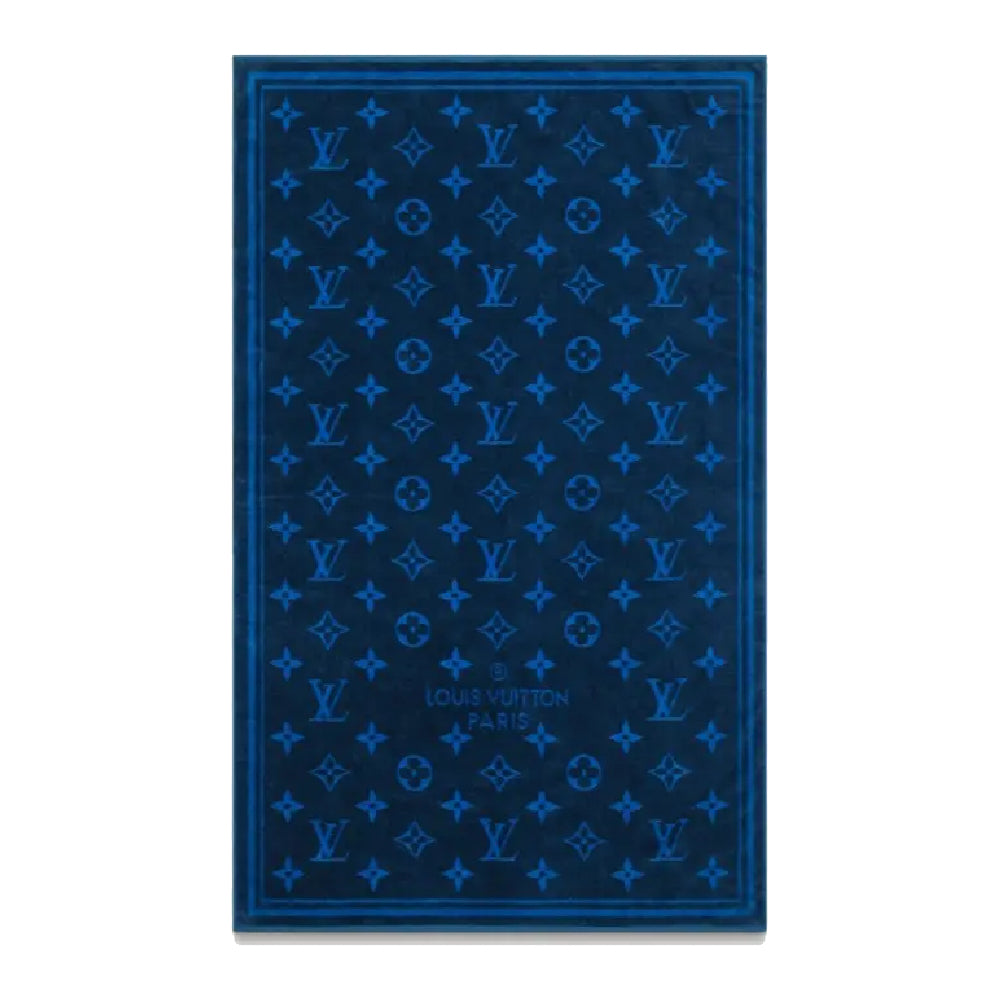 Louis Vuitton Monogram Classic Beach Towel Coblat Blue