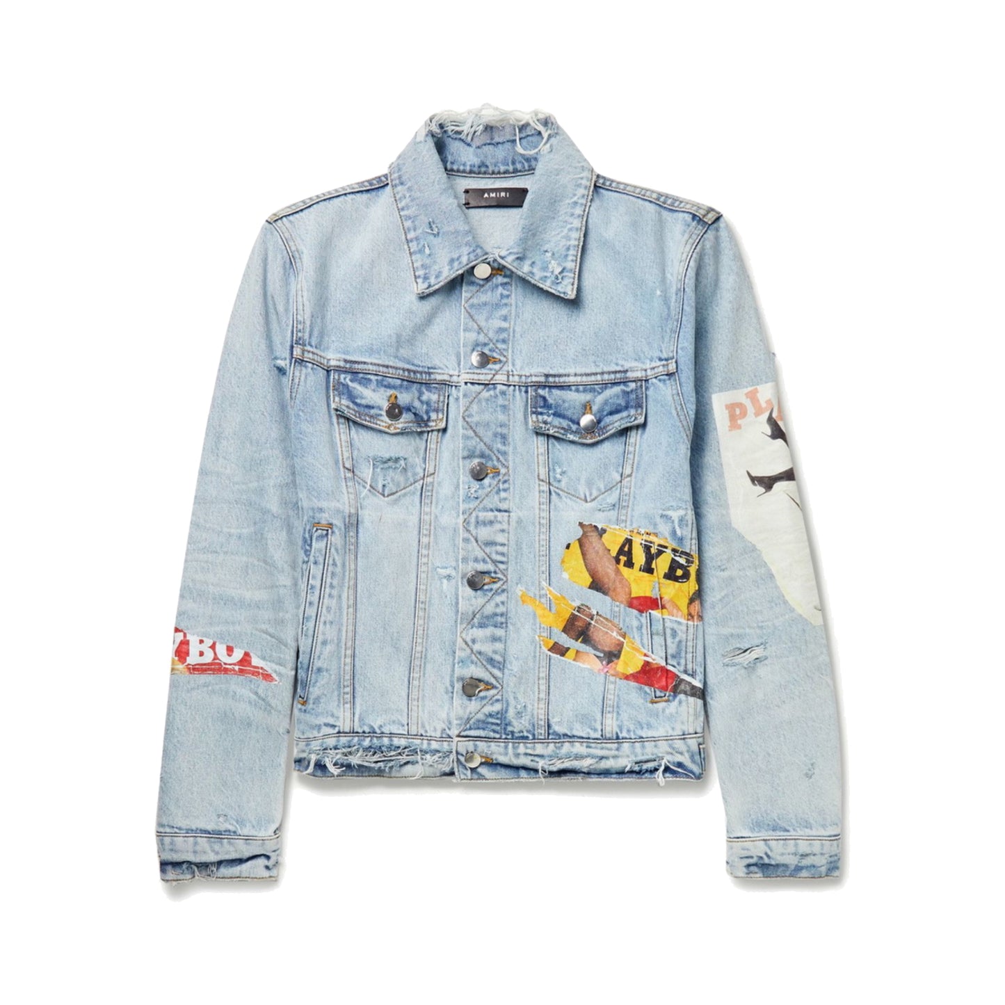 Amiri x Playboy Magazine Trucker Jacket Blue