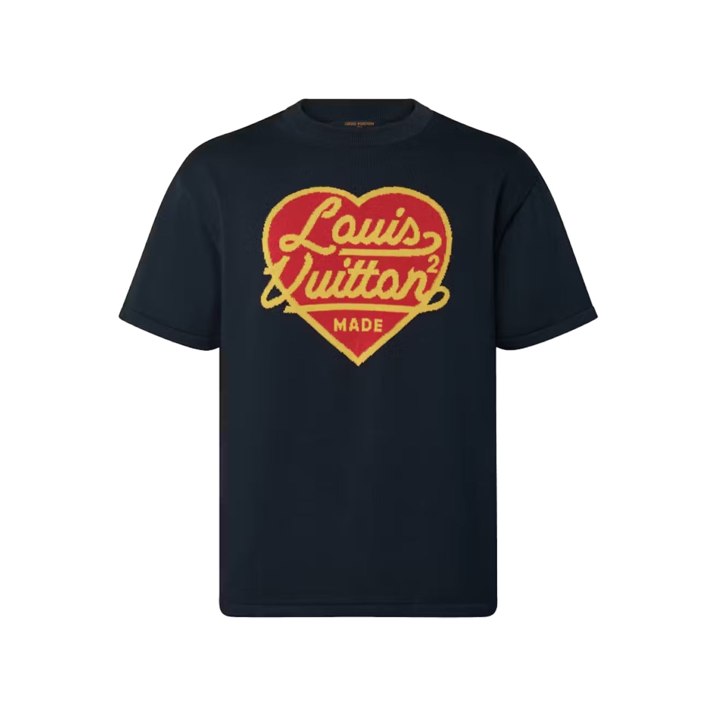 Louis Vuitton x Nigo Intarsia Jacquard Heart Crewneck Dark Ocean