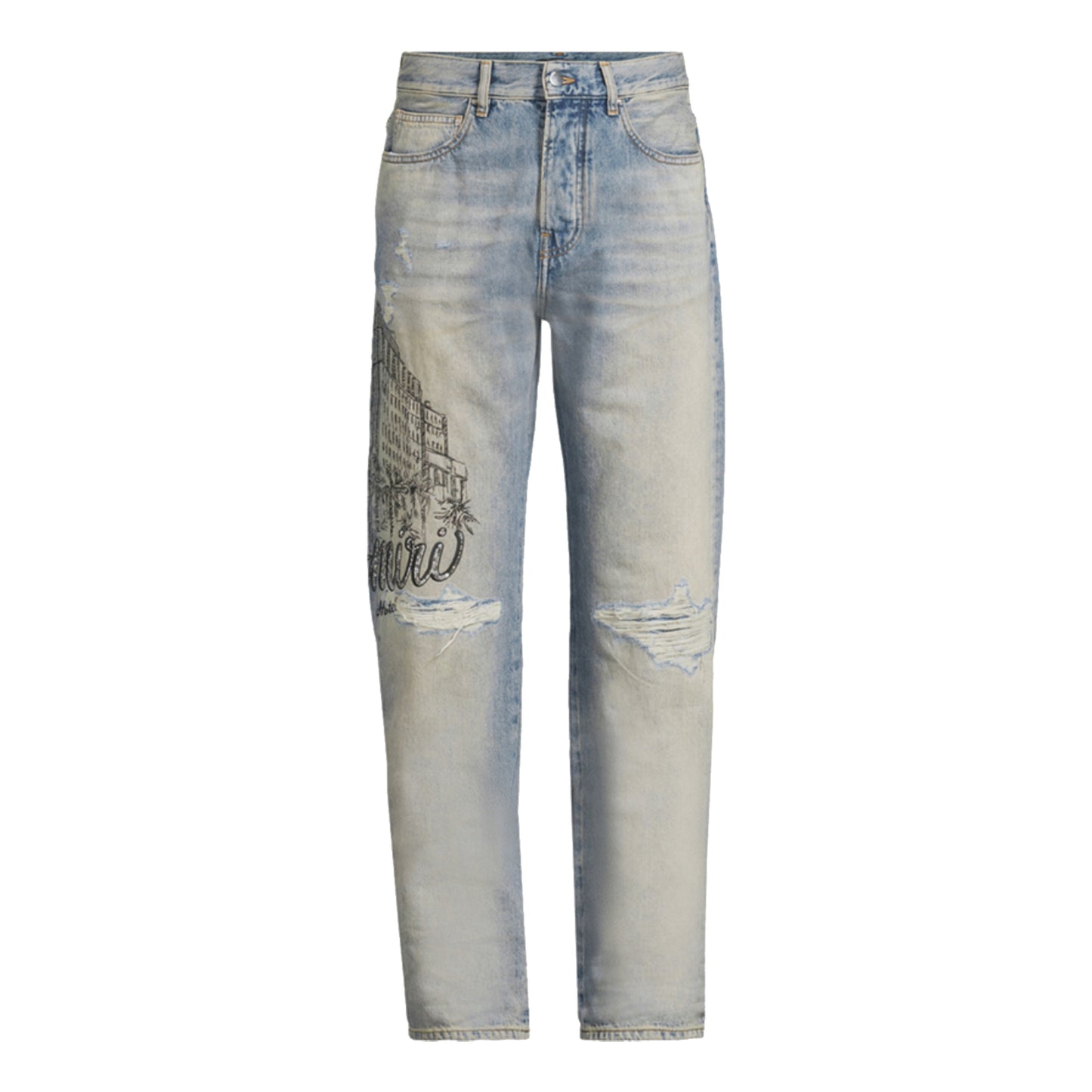 Amiri Crystal Hotel Relaxed-Leg Jeans