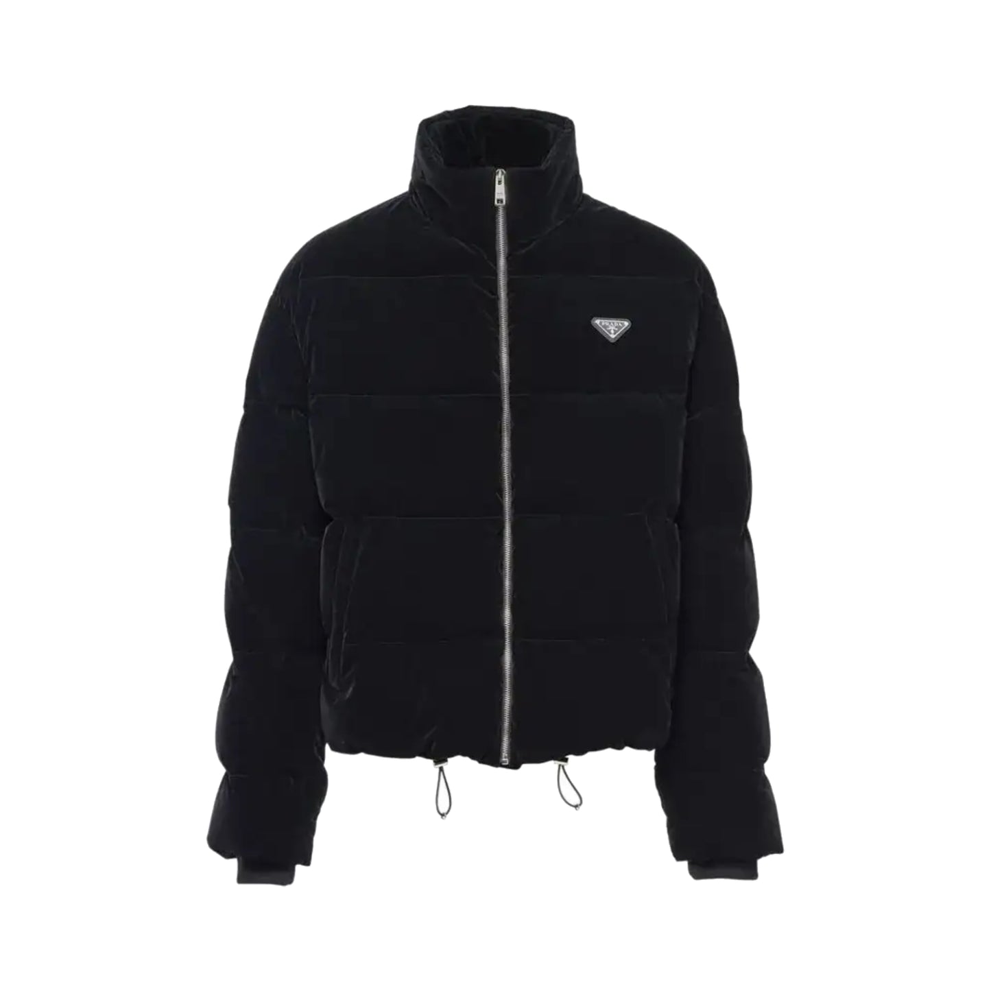 Prada Velvet Down Jacket Black