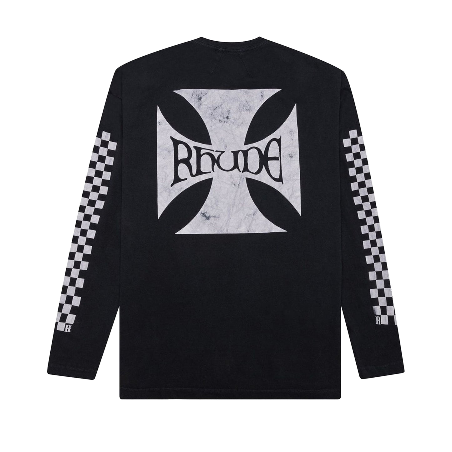 Rhude Classic Checker Long-Sleeve Tee Black