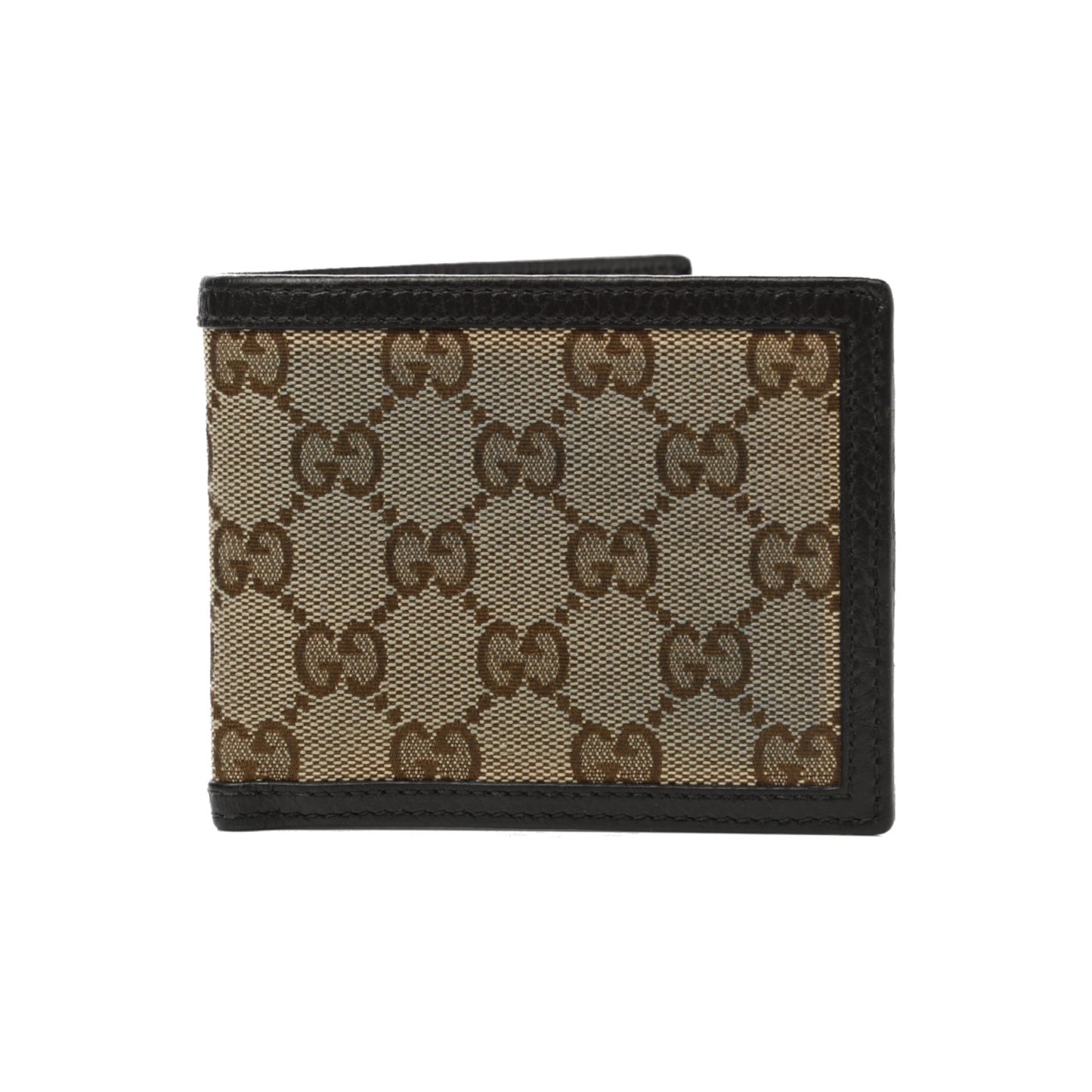 Gucci GG Monogram Bi-Fold Wallet Dark Brown