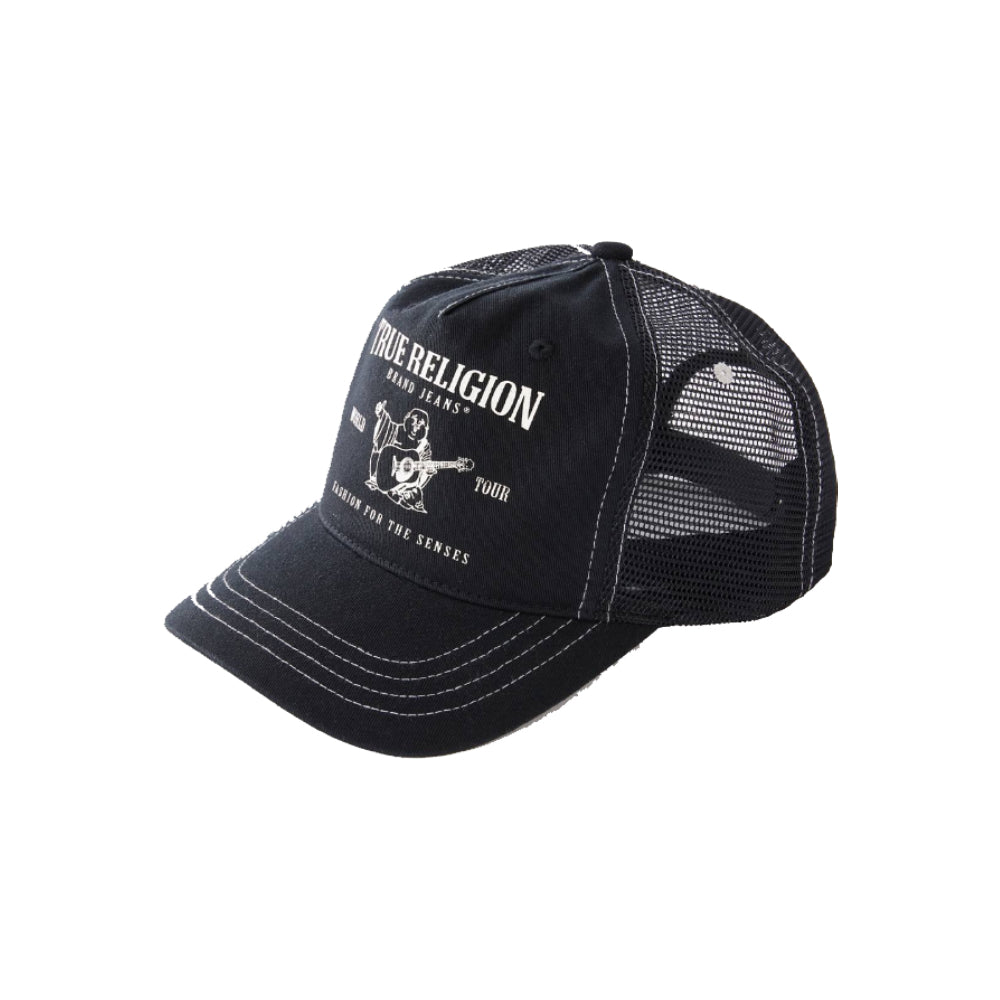 True Religion Buddha Trucker Hat Black
